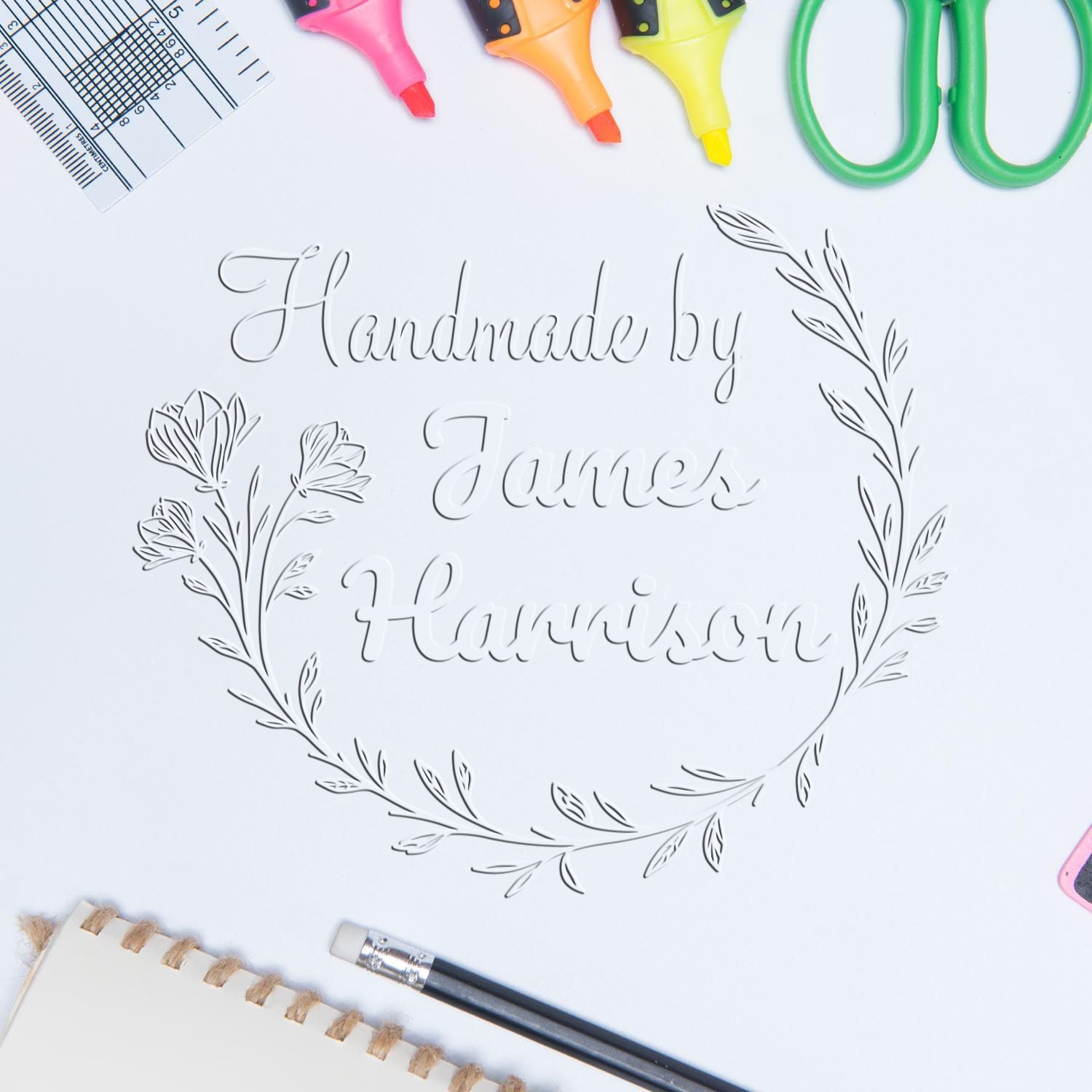 Crafted Care Hybrid Custom Maker Embossing Stamp - Engineer Seal Stamps