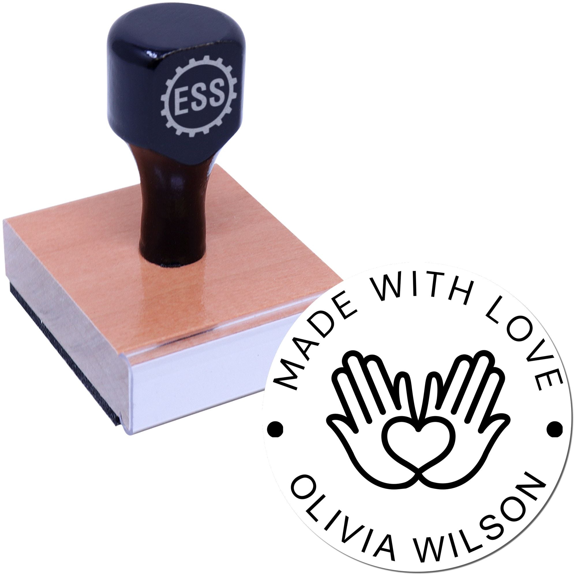Round Passionate Expressions Custom-Made Handmade Rubber Stamp