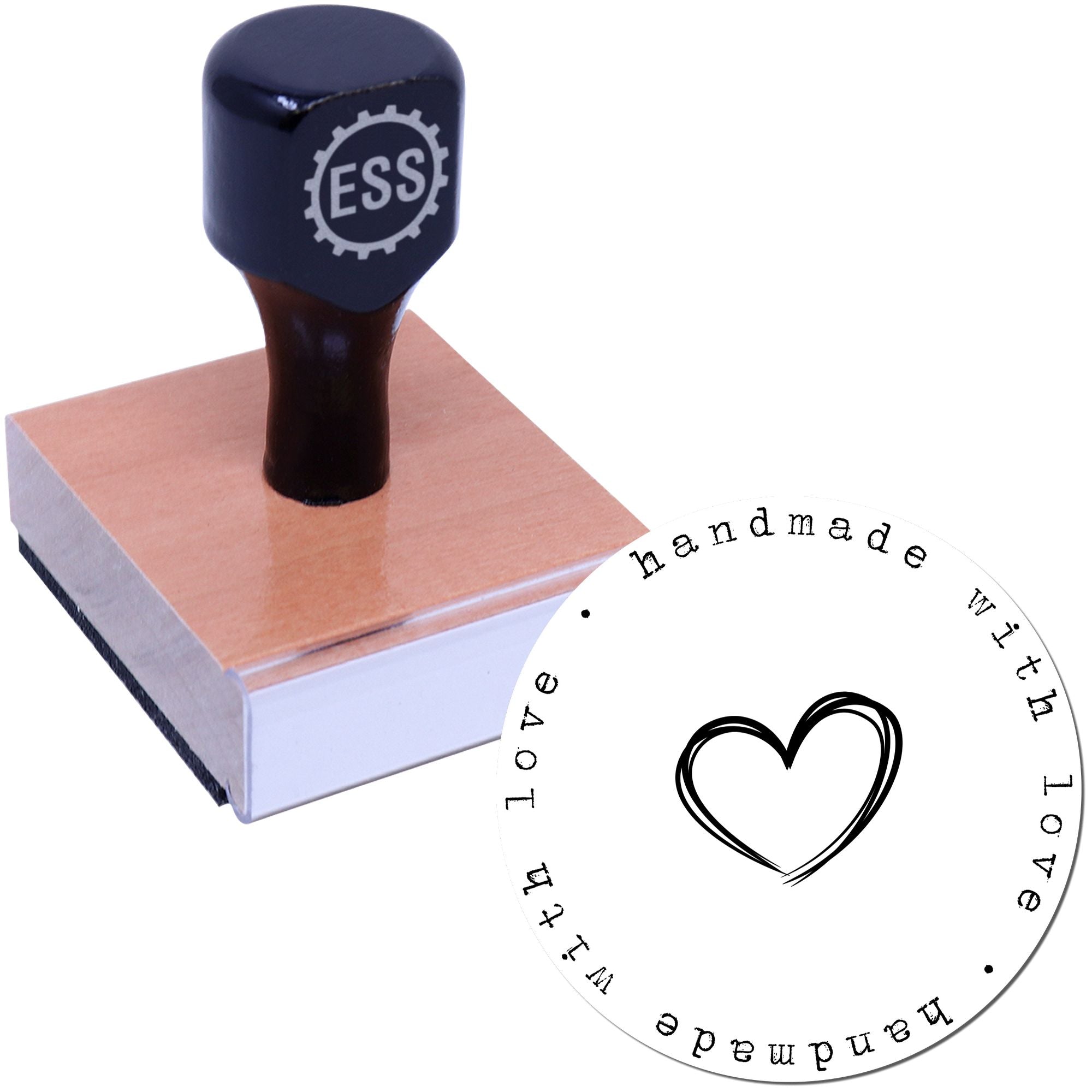 Round Love-Filled Creations Custom-Made Handcrafted Stamp