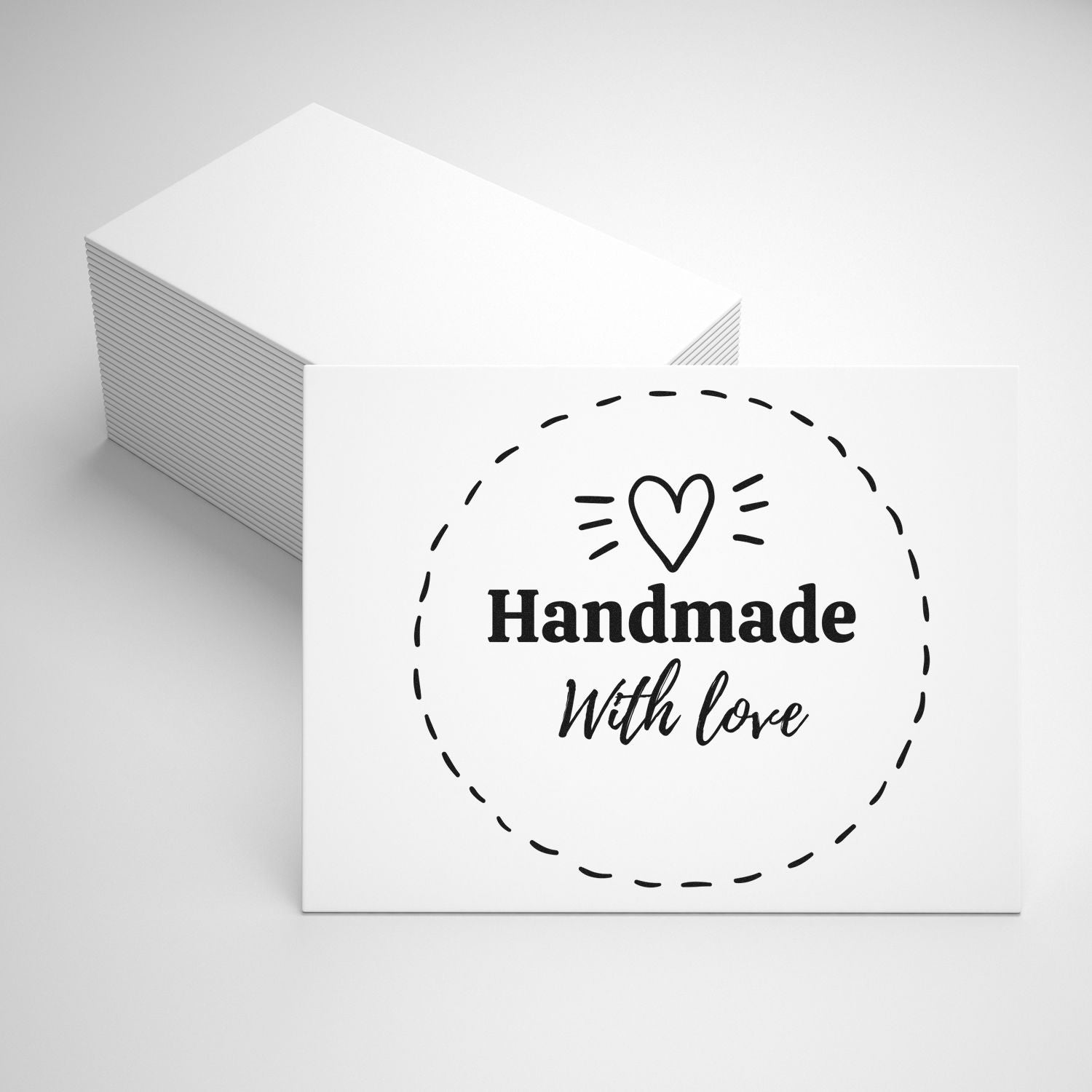 Round Heart-Crafted Creations Custom-Made Handcrafted Rubber Stamp