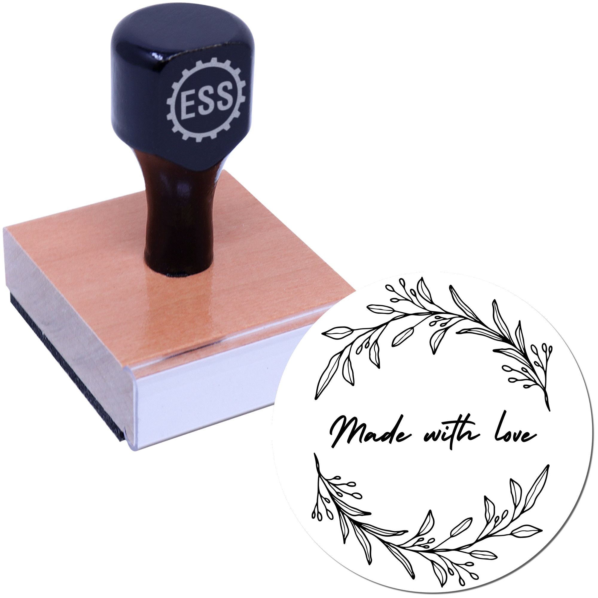 Round Love's Embrace Stamp Customized Handmade Stamp