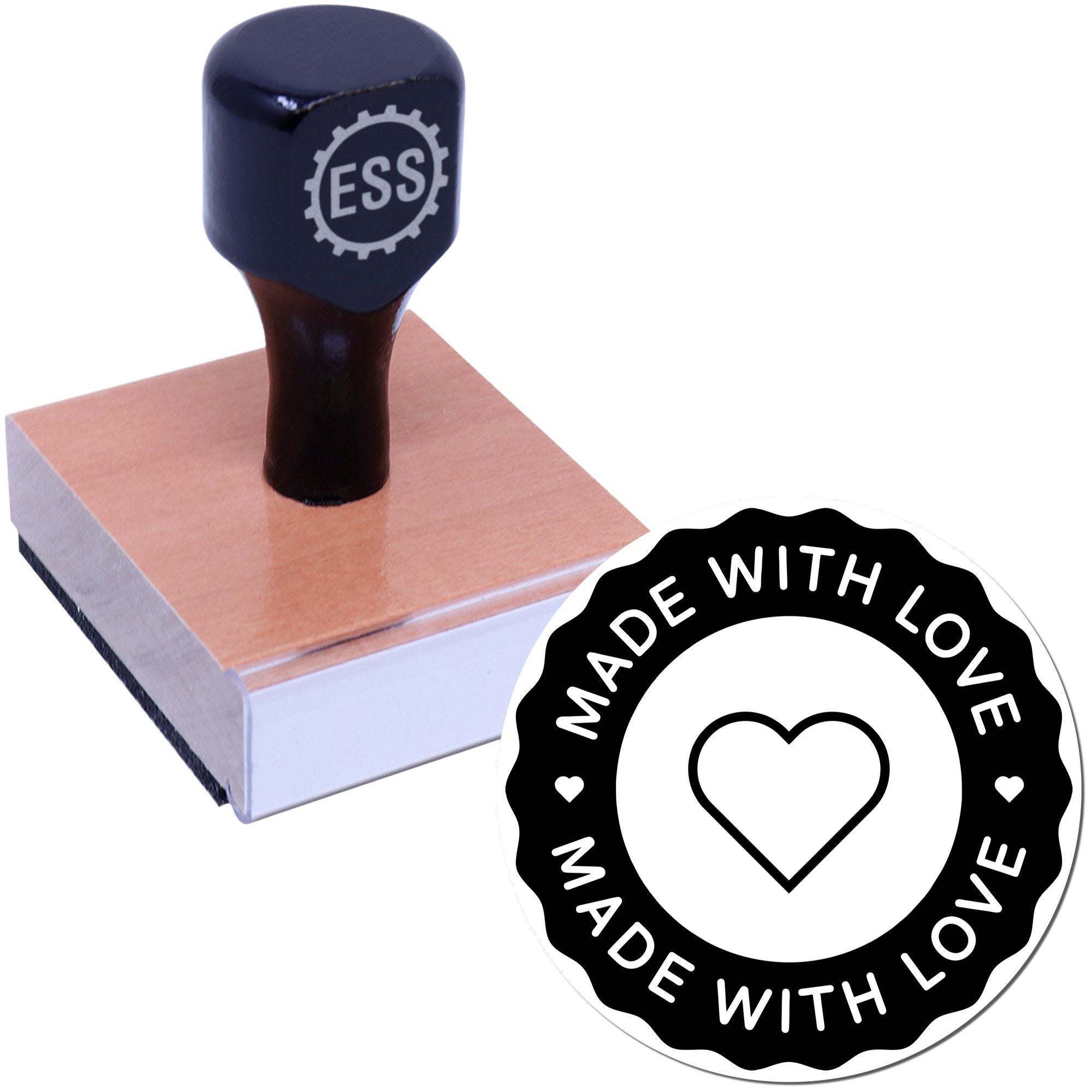 Round Compassionate Crafting Customized Handmade Rubber Stamp