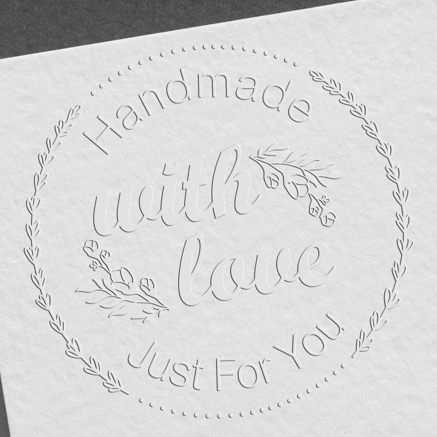 Heart-Centered Crafting Desk Custom-Made Embossed Stamp - Engineer Seal Stamps