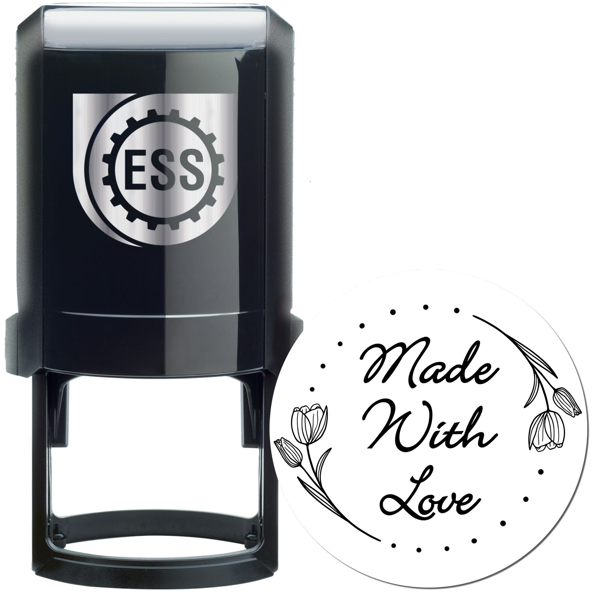 Floral Love Seal Personalized Maker Stamp - Engineer Seal Stamps