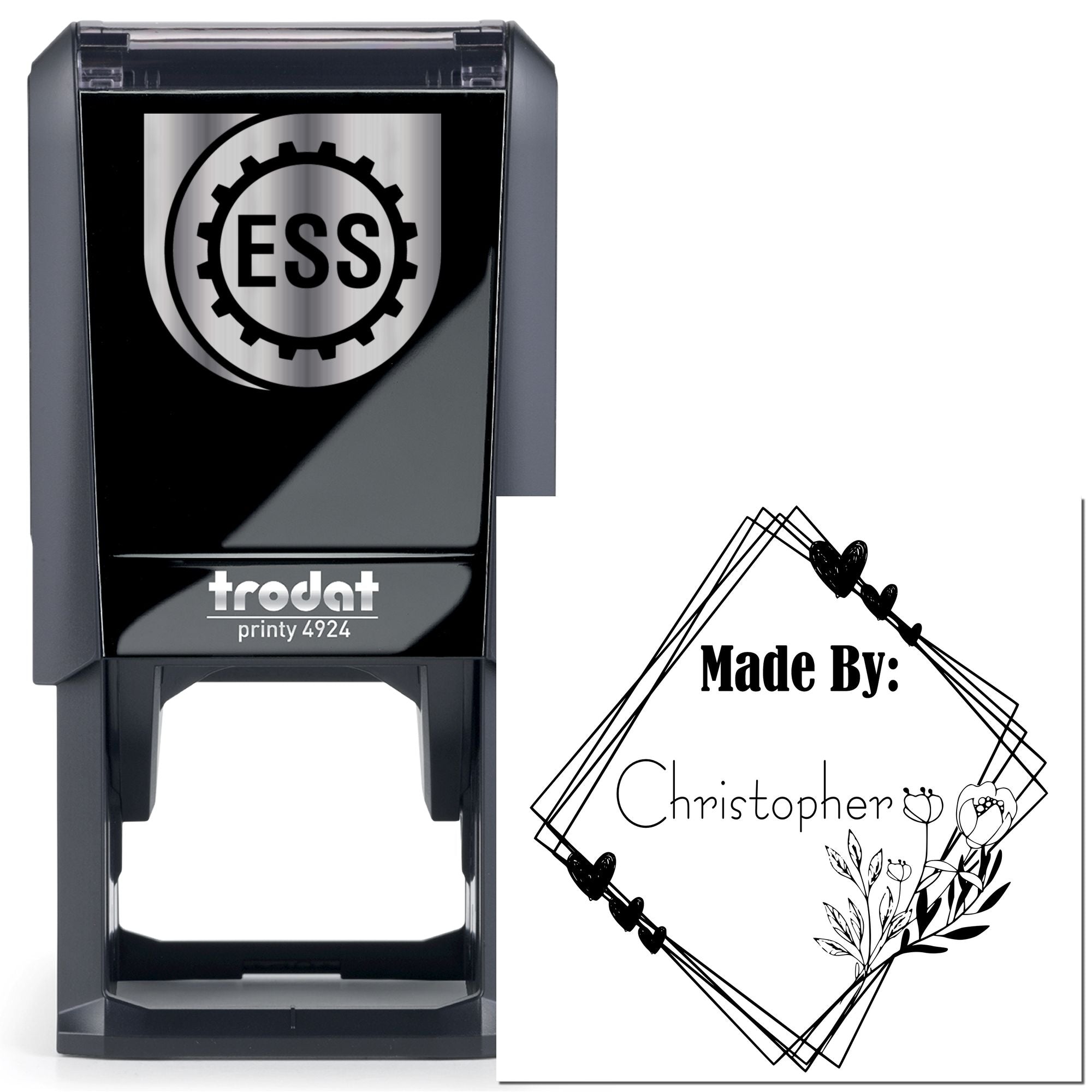 Heartfelt Creations Custom-Made Handmade Rubber Stamp - Engineer Seal Stamps