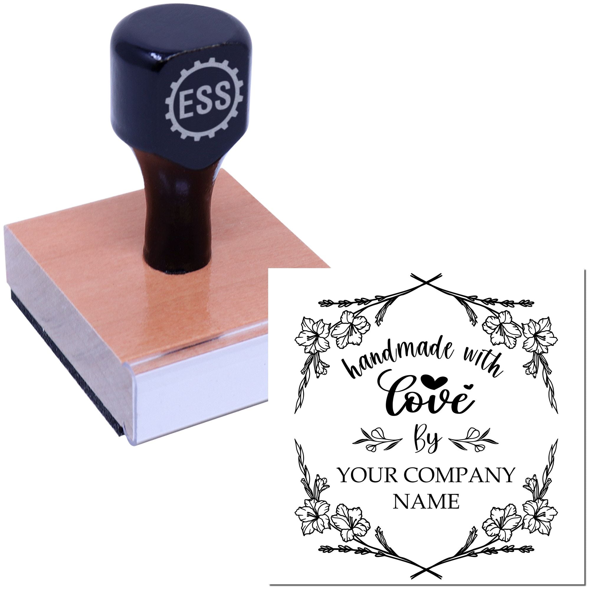 Floral Love Creations Customizable Handmade Rubber Stamp