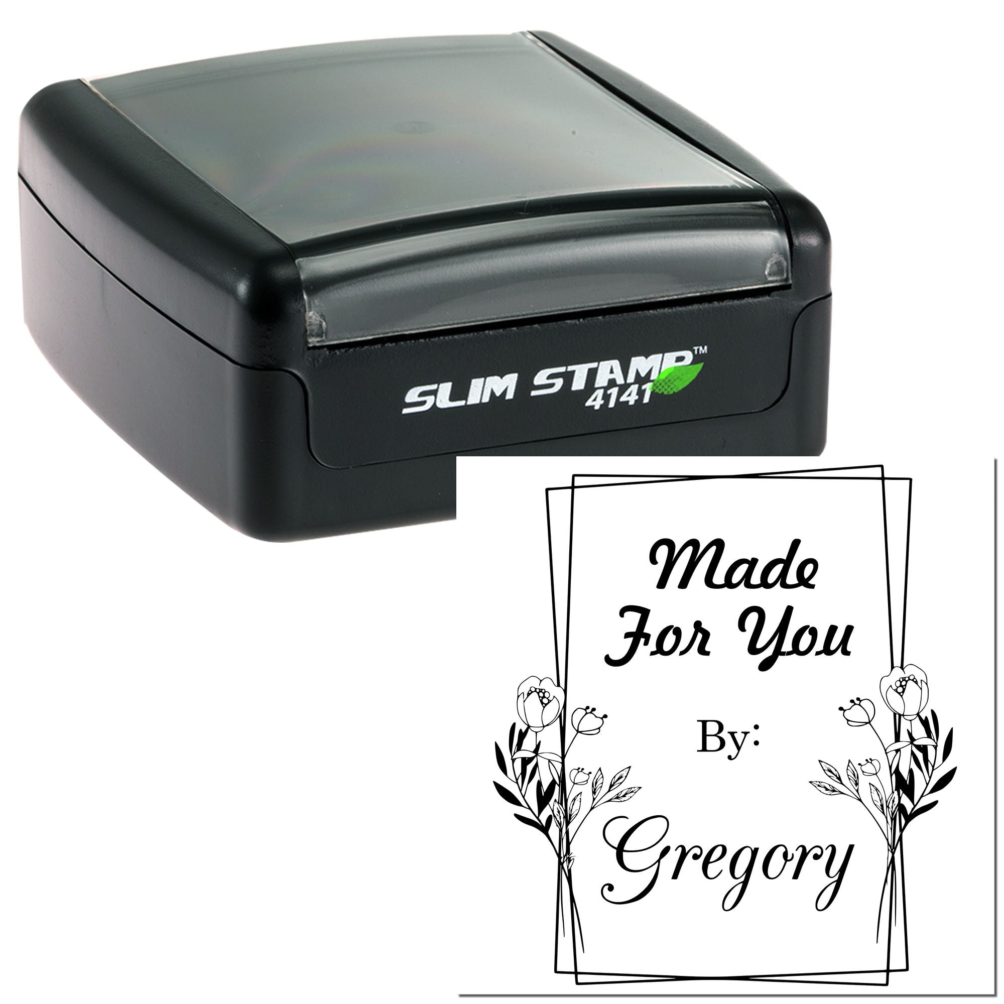 Floral Touch Customized Handmade Stamp - Engineer Seal Stamps