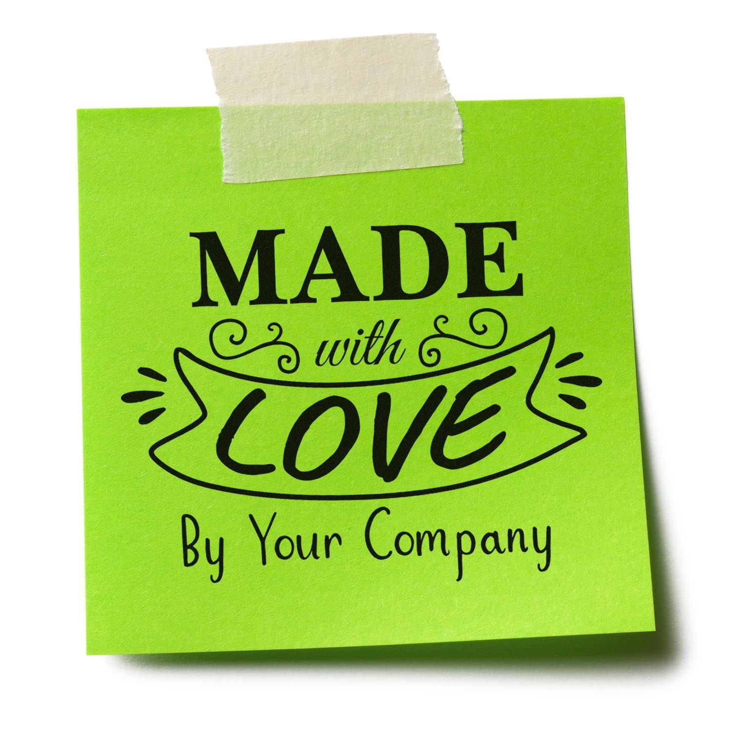 Handcrafted with Care Custom Handcrafted Rubber Stamp
