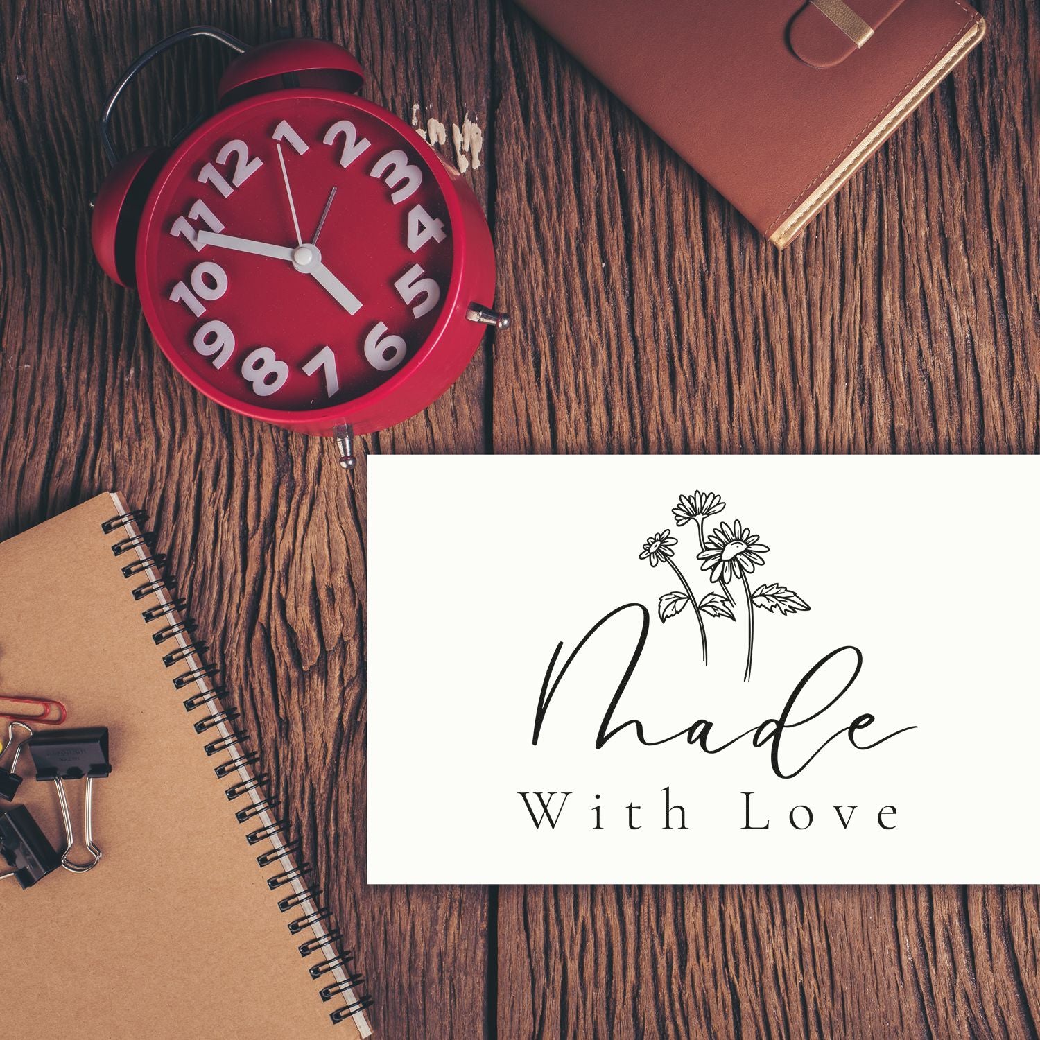 Blossom of Love Personalized Handcrafted Stamp - Engineer Seal Stamps