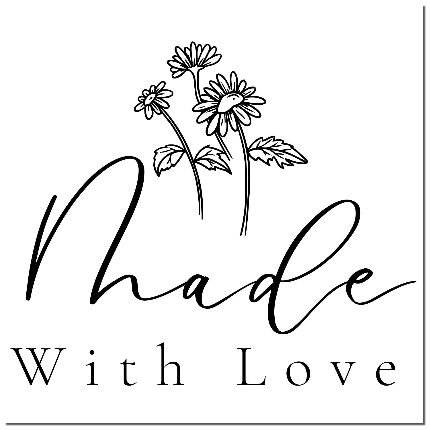 Blossom of Love Personalizable Handcrafted Rubber Stamp - Engineer Seal Stamps