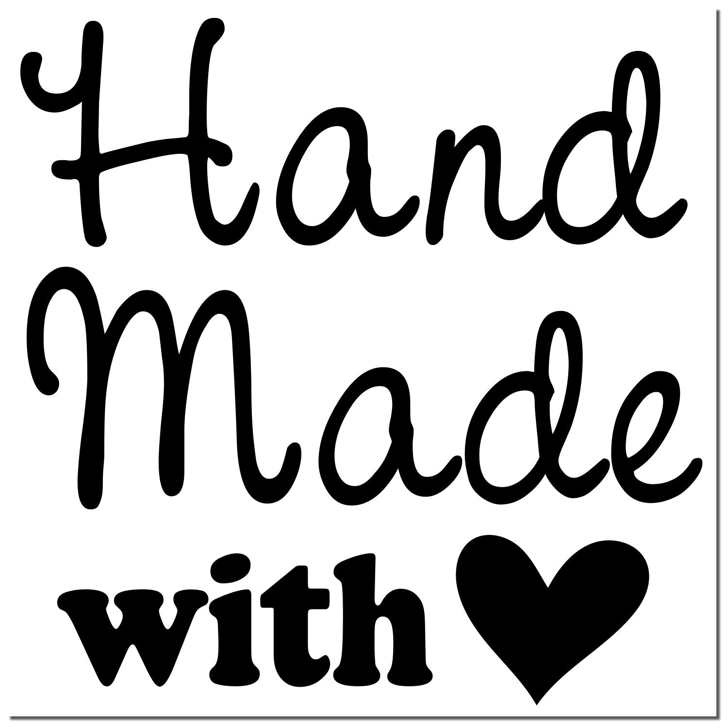 Made with Heart Personalizable Rubber Stamp - Engineer Seal Stamps
