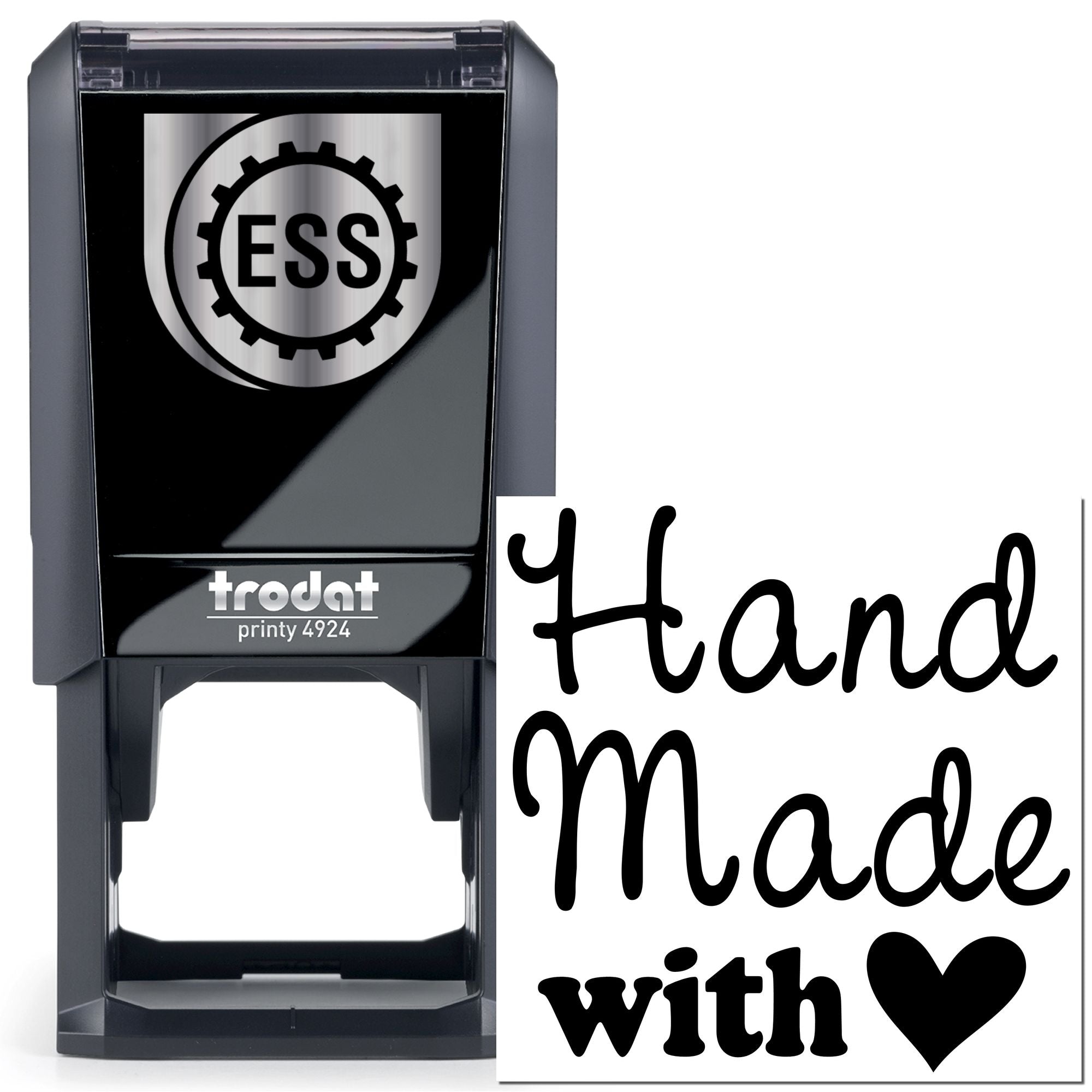 Made with Heart Personalizable Maker Rubber Stamp - Engineer Seal Stamps
