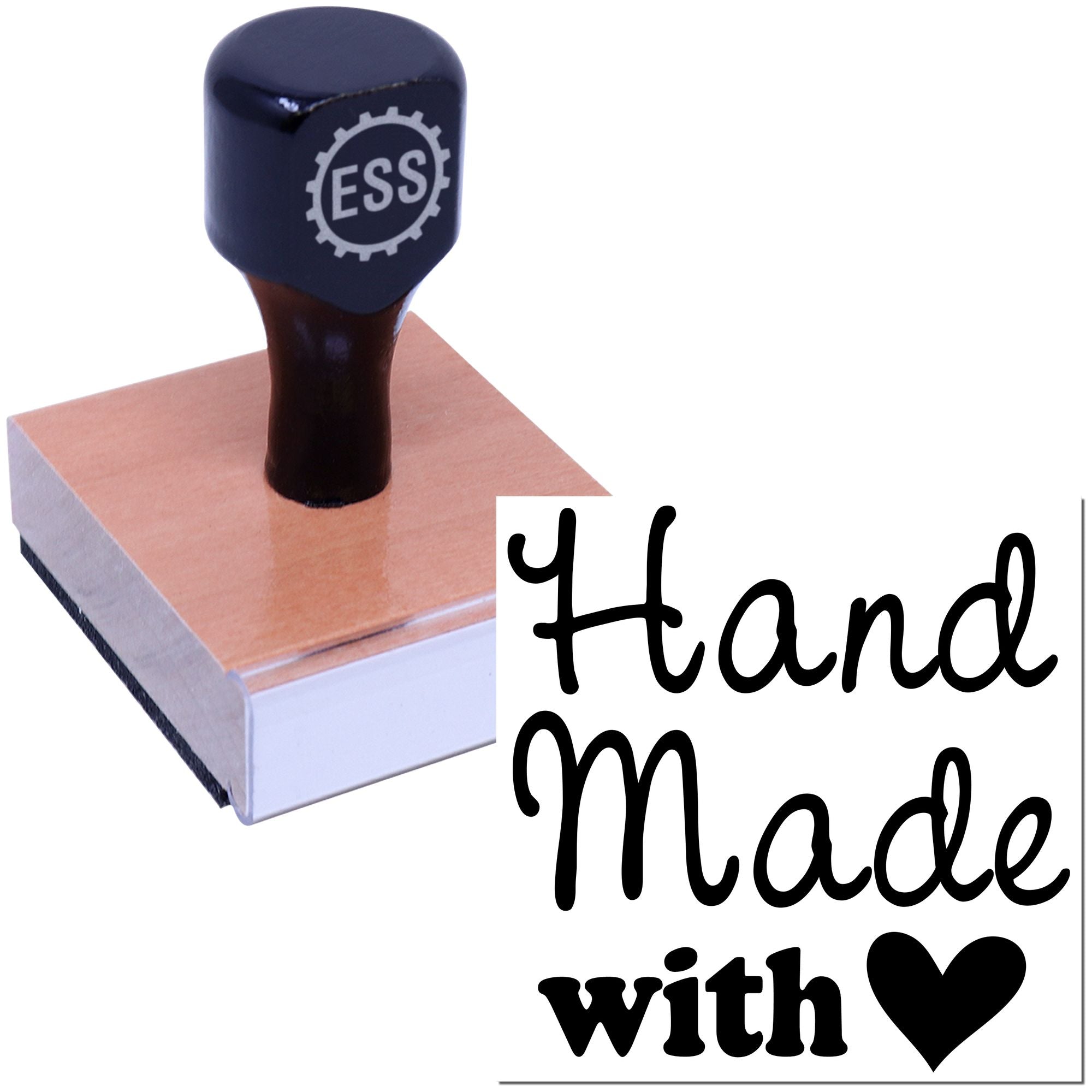 Made with Heart Personalized Maker Stamp - Engineer Seal Stamps