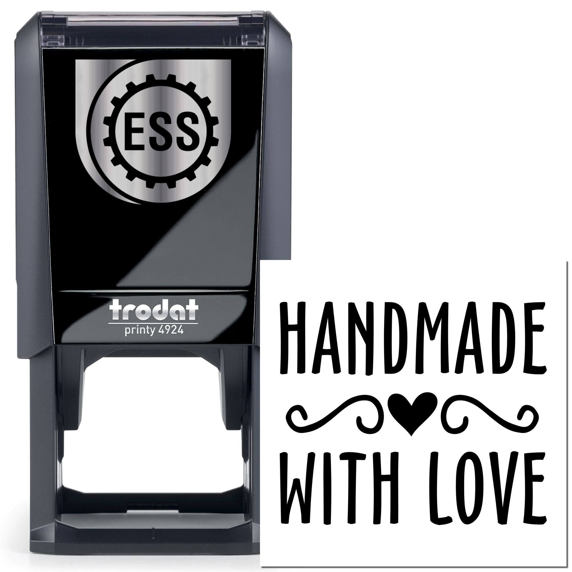 Crafted with Heart Customizable Stamp - Engineer Seal Stamps