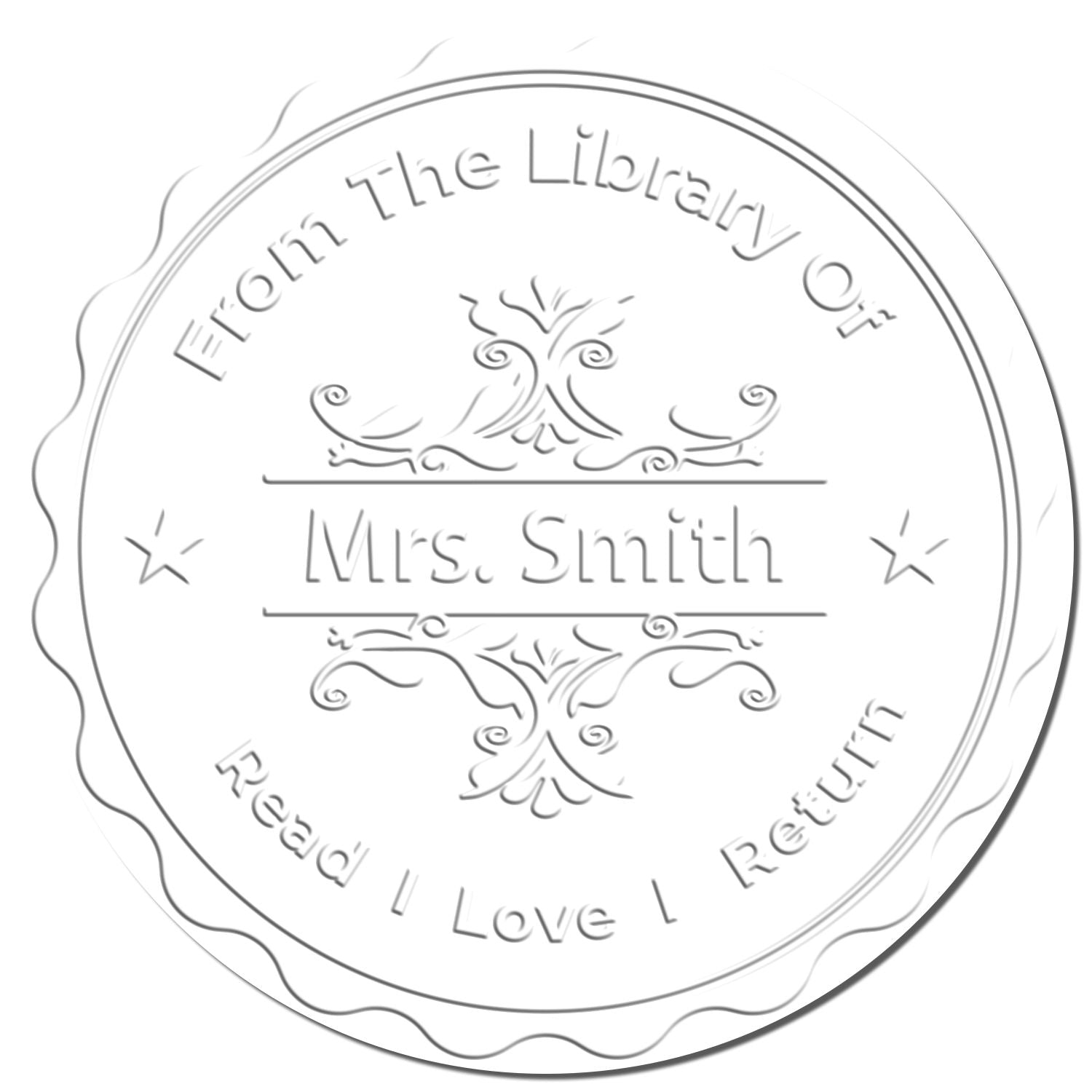 Desk Intricate Library Personalized Teacher Thank You Seal - Engineer Seal Stamps