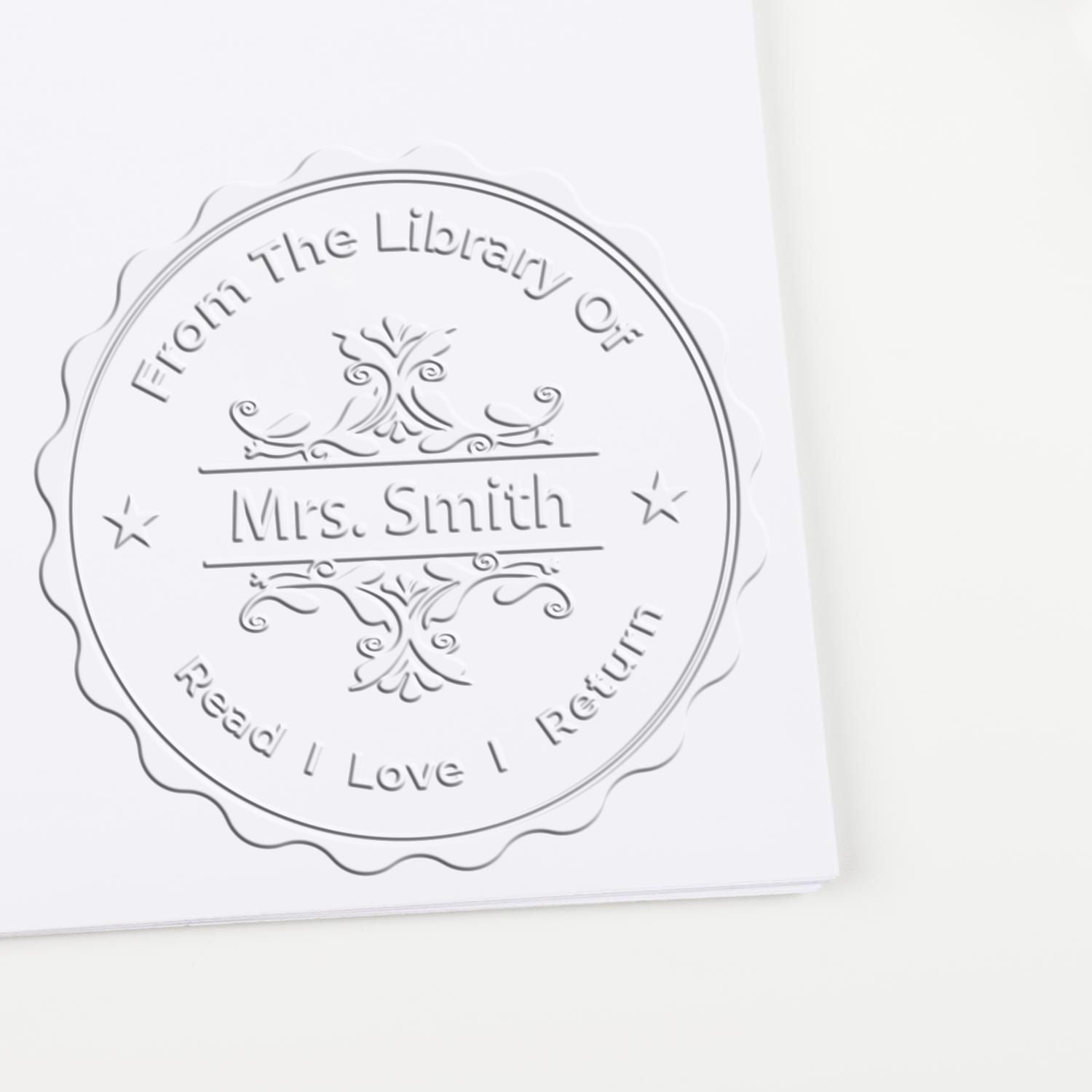 Handheld Intricate Library Customized Teacher Resource Library Seal - Engineer Seal Stamps