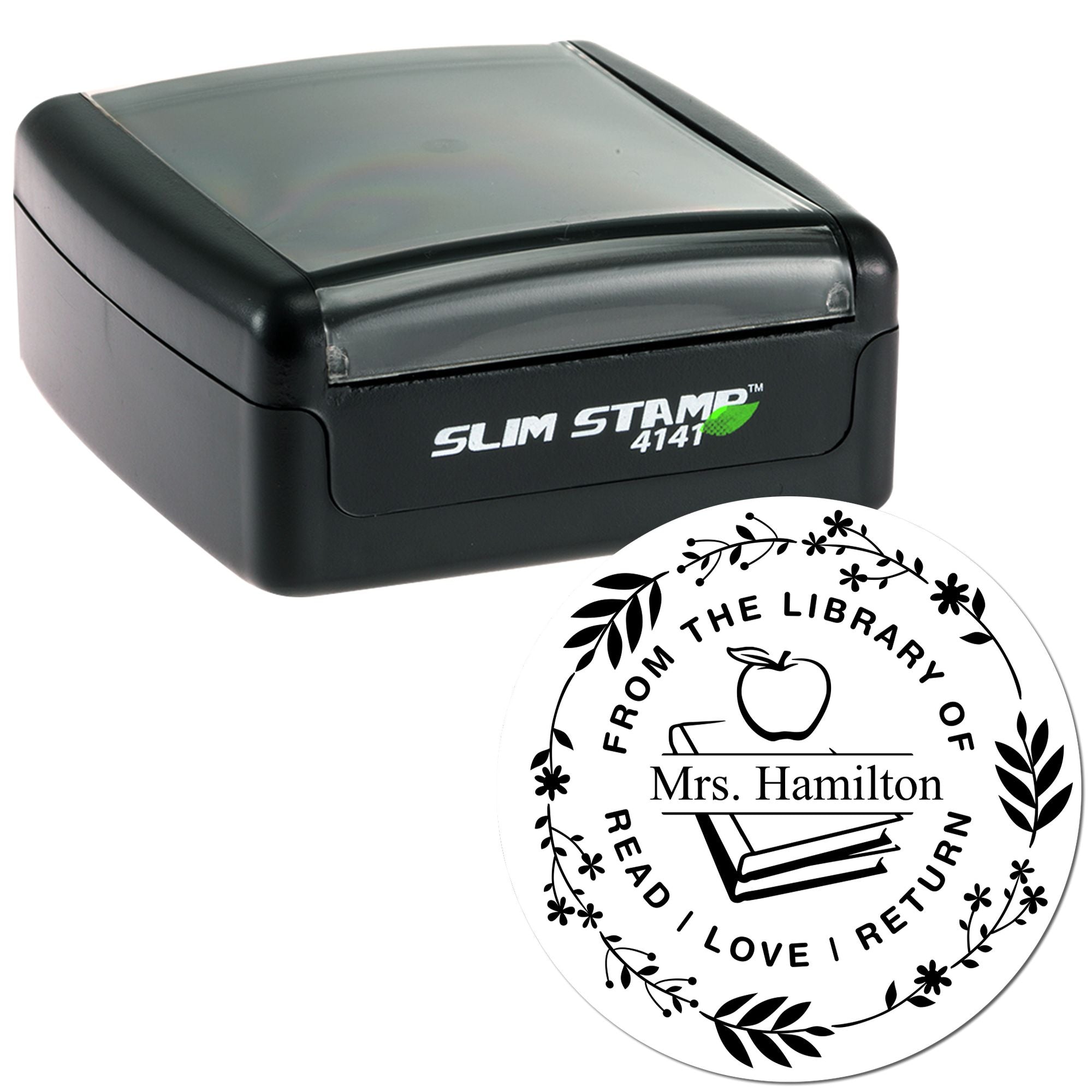 Pre-Inked Ornate Library Teacher End Of Year Stamp - Engineer Seal Stamps