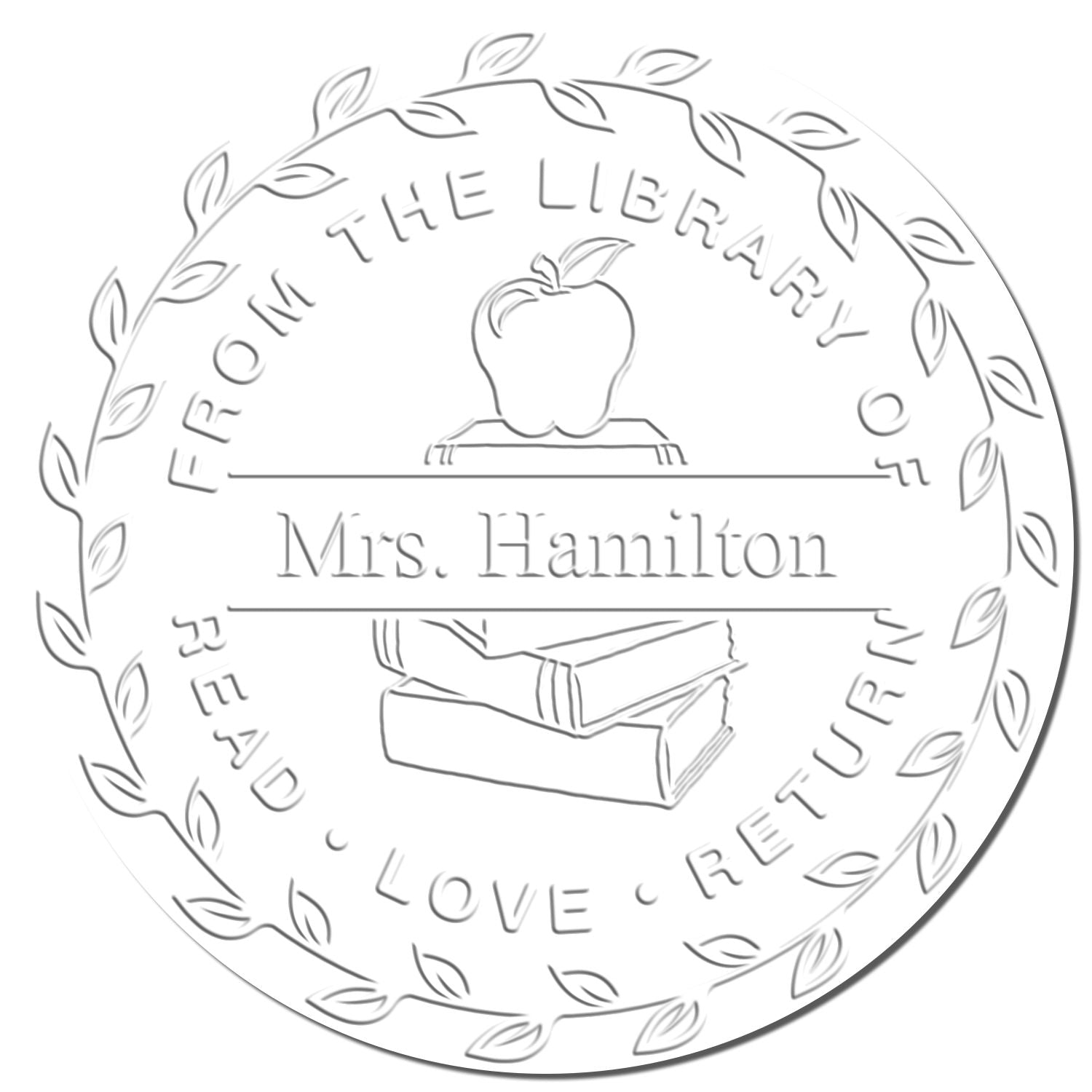 Desk Classic Border Personalized Teacher Sentiment Seal - Engineer Seal Stamps