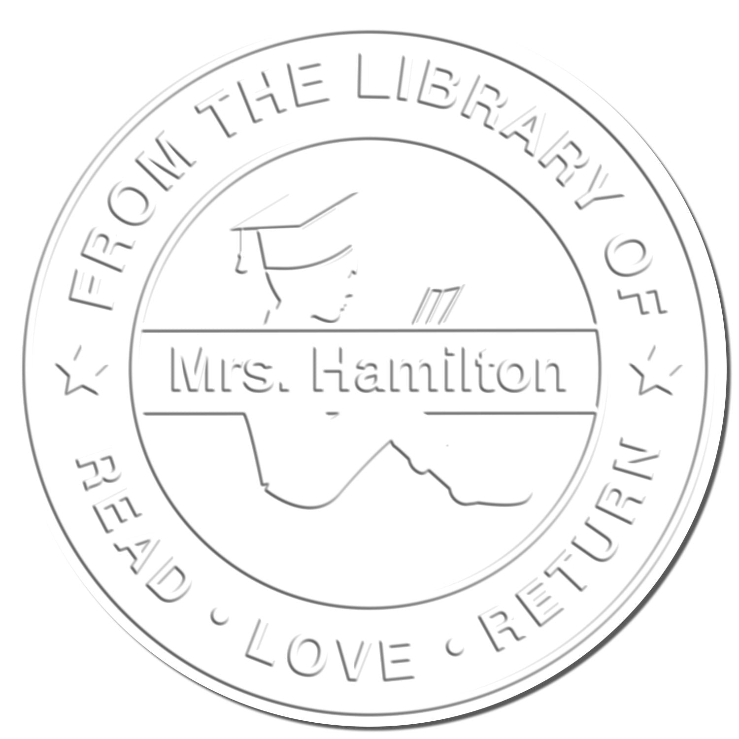 Desk Reading Personalized Handcrafted Teacher Embosser - Engineer Seal Stamps