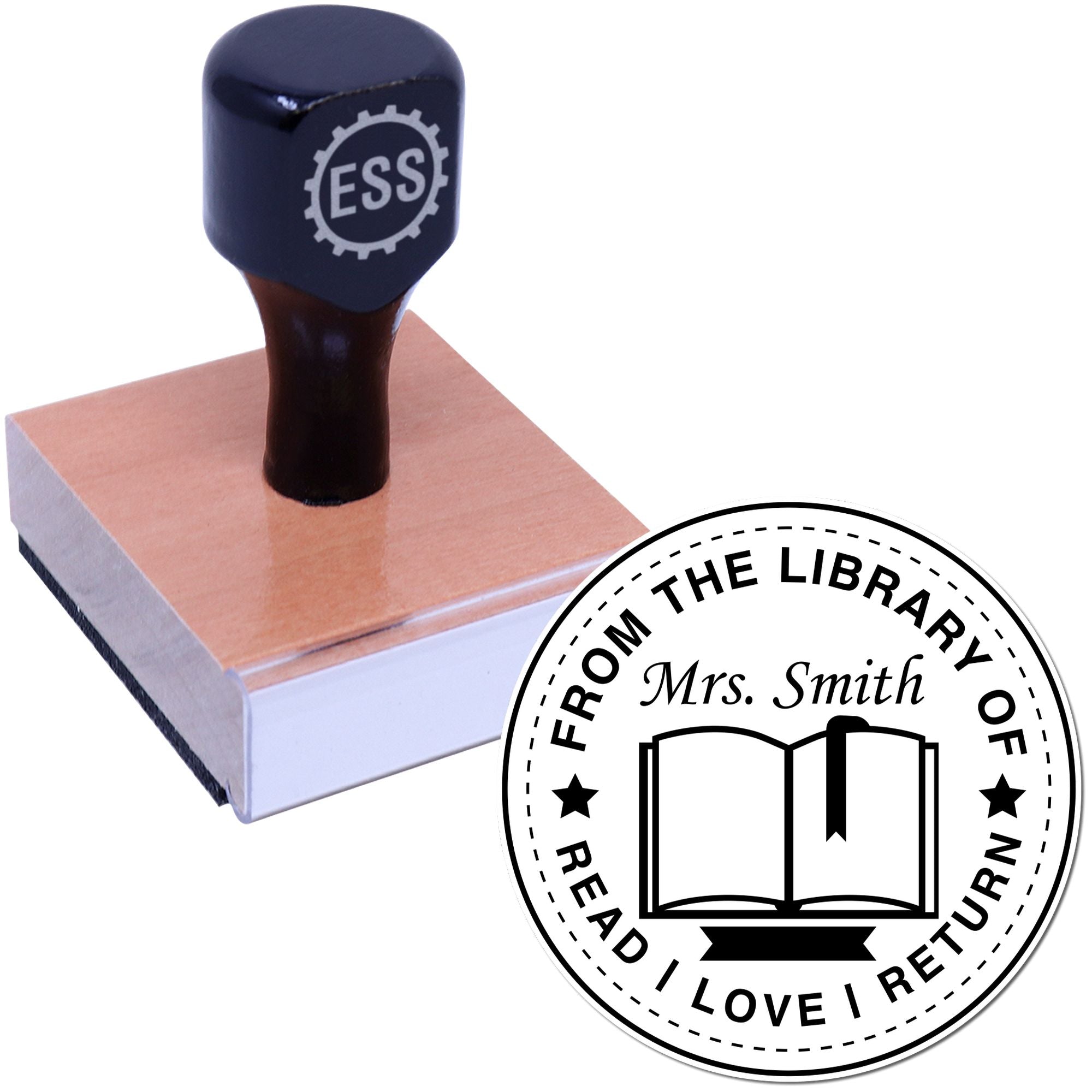 Open Book Customized Classroom Educator Library Seal Stamp