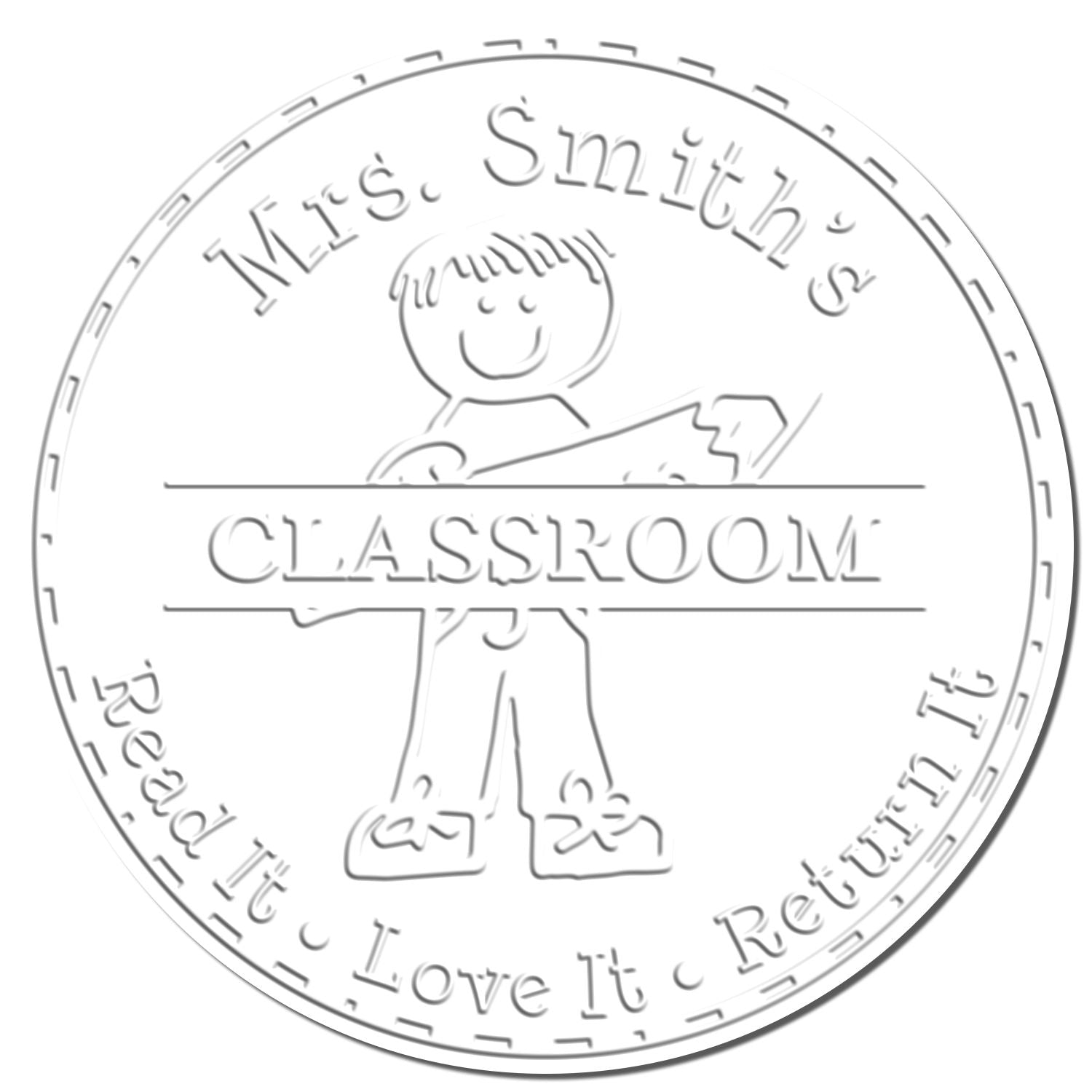 Desk Boy Student Personalized Teacher Appreciation Gift Idea Embosser - Engineer Seal Stamps