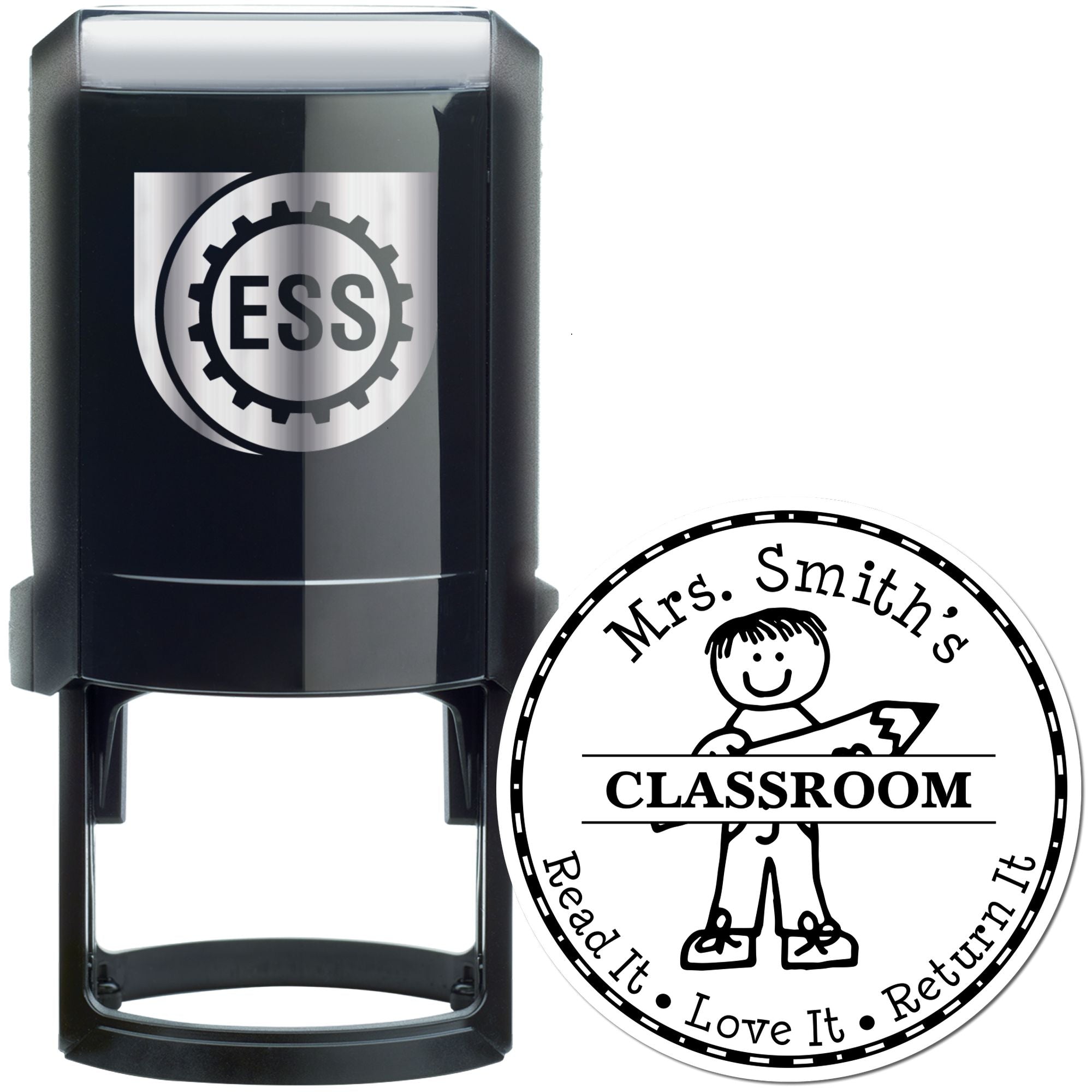 Boy Student Self-Inking Custom From The Library Of Teacher Stamp - Engineer Seal Stamps