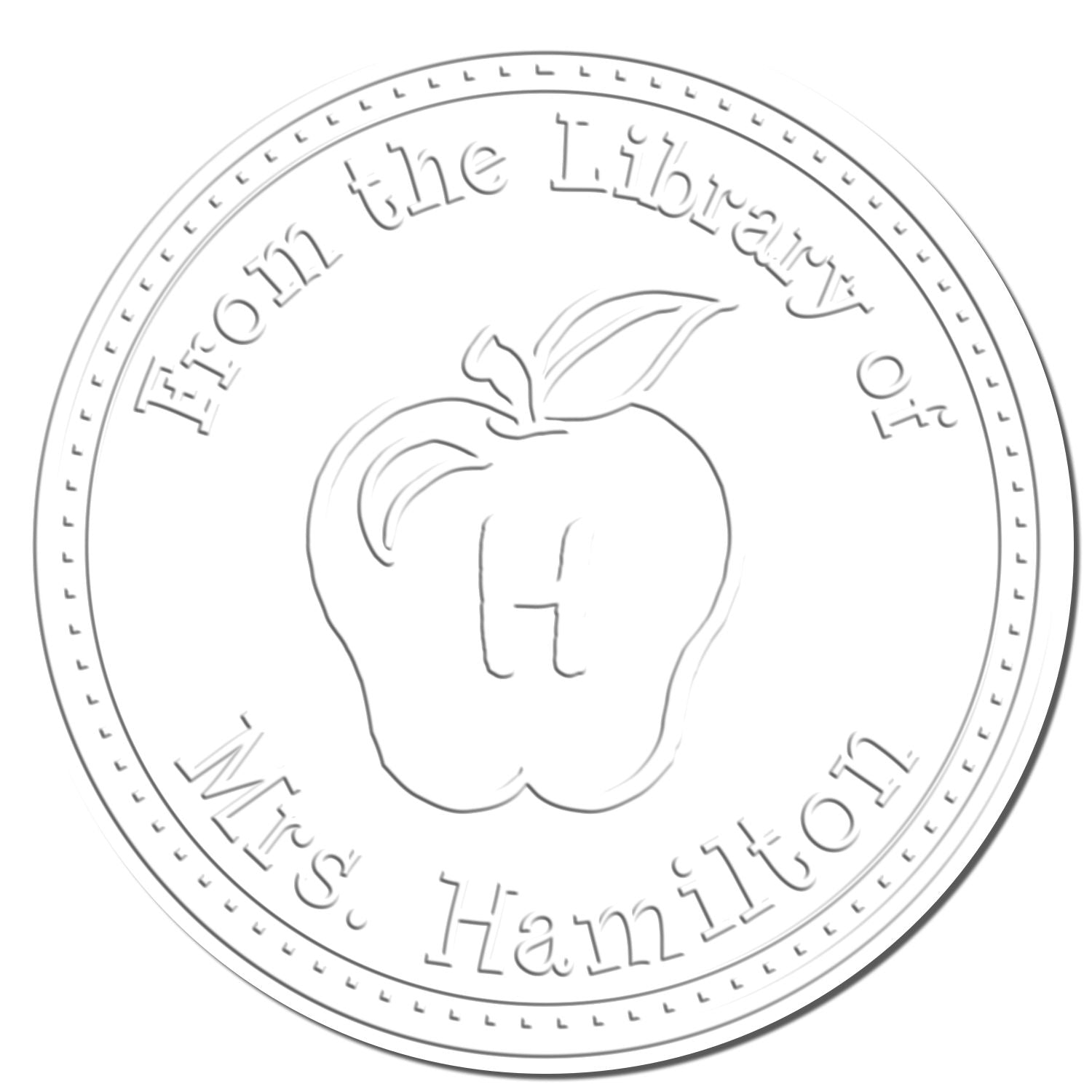 Classic Initial Soft Customized Teacher Ex Libris Seal - Engineer Seal Stamps