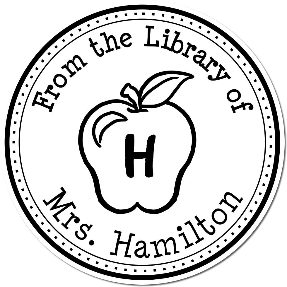 Classic Initial PSI Pre-Inked Personalizable Classroom Library Personalization Stamp - Engineer Seal Stamps