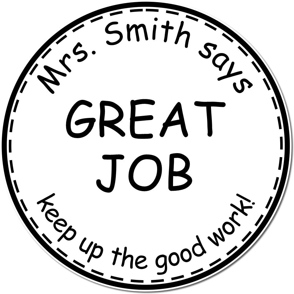 Great Job PSI Pre-Inked Personalizable Educator's Book Stamp - Engineer Seal Stamps