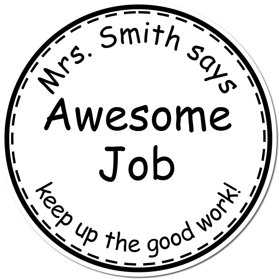 Pre-Inked Awesome Job Classroom Book Return Stamp - Engineer Seal Stamps