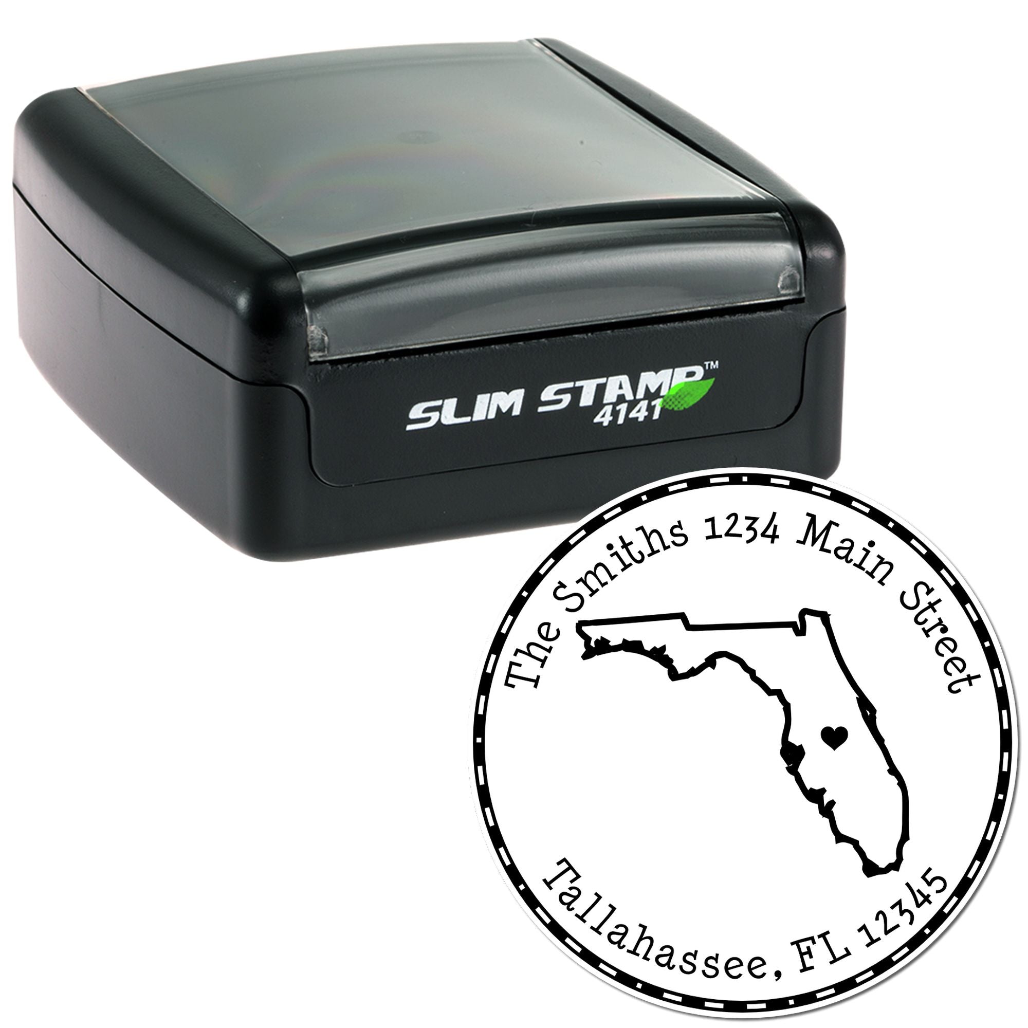 Slim Round Florida State Luv Address Stamp - Engineer Seal Stamps