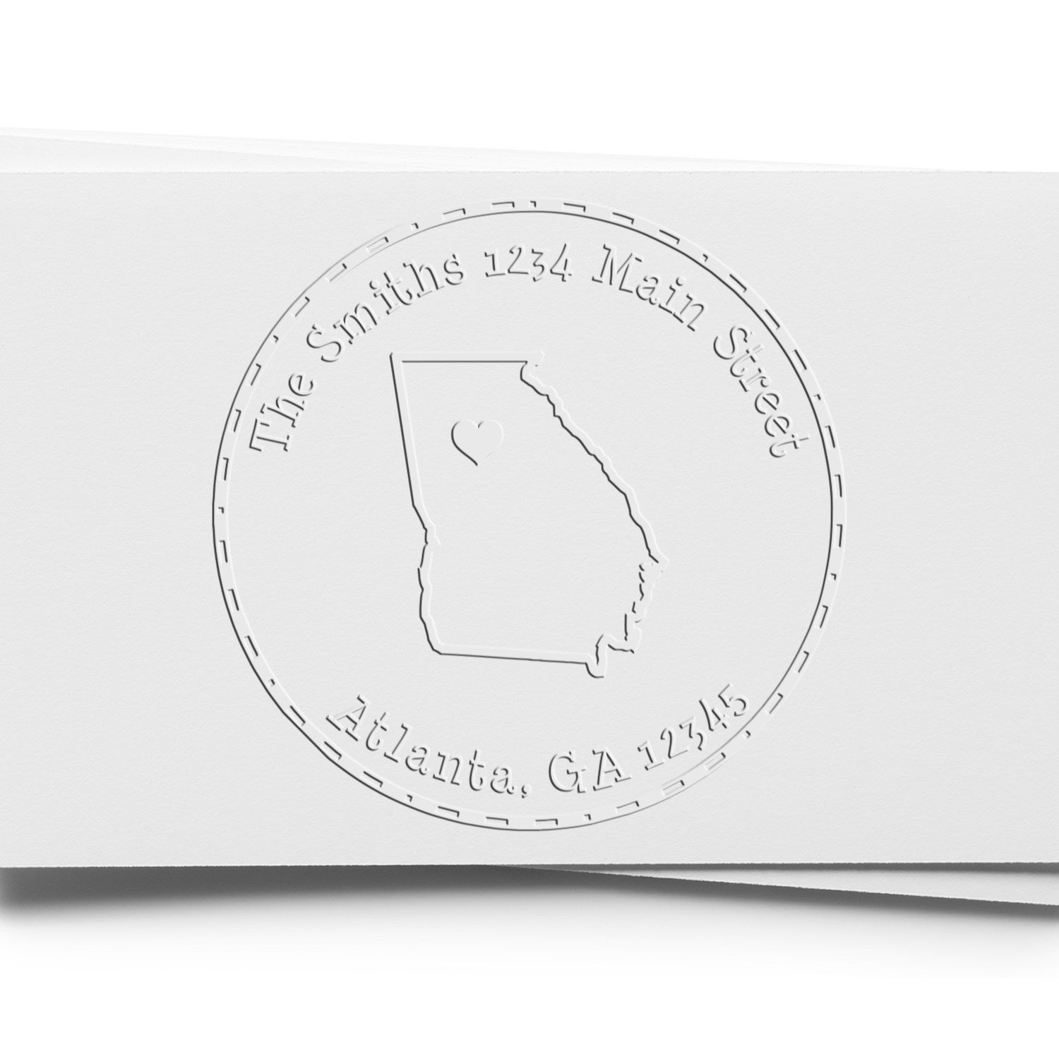 Soft GA State Love Customized Address Seal Stamp