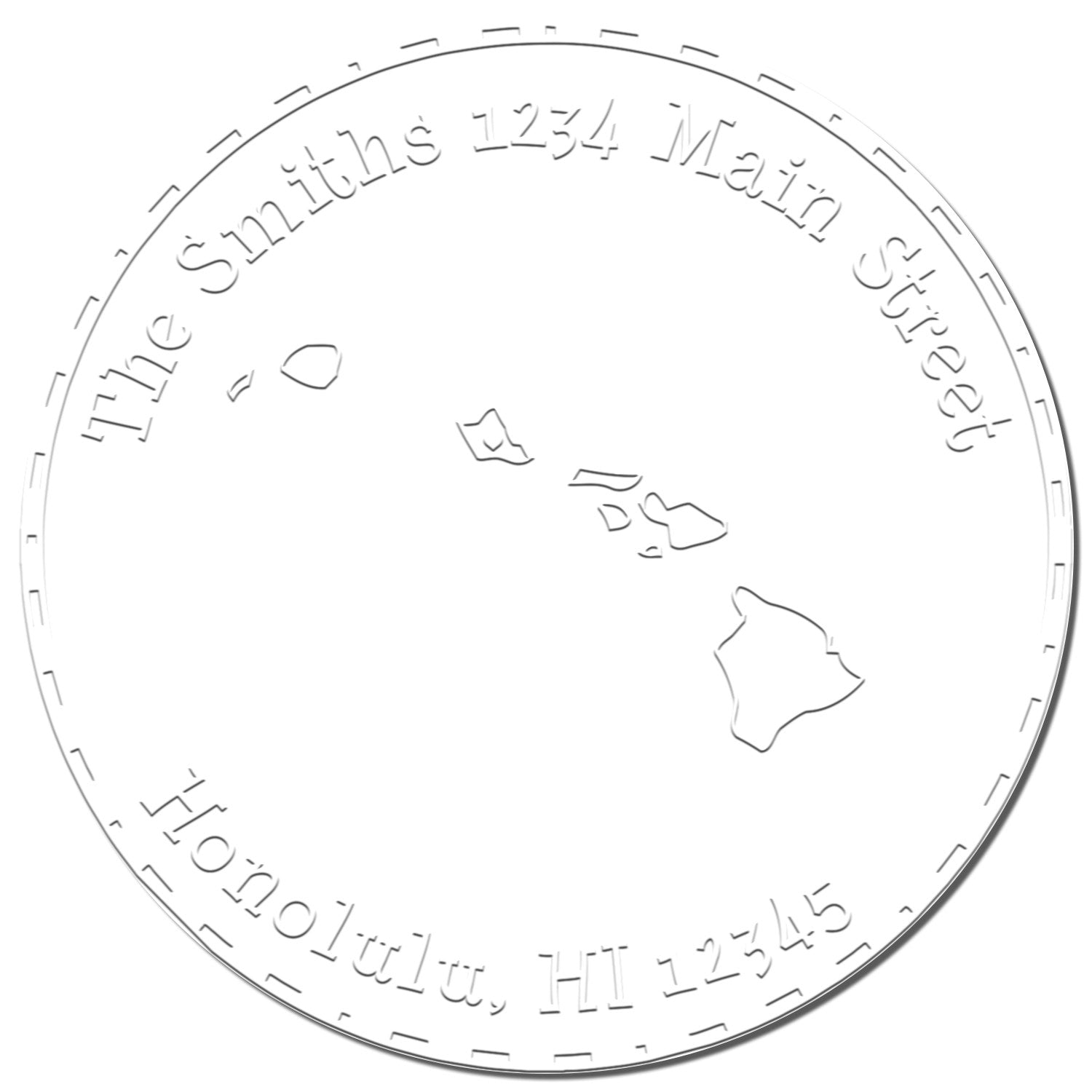 Hybrid Hawaii Personalizable Return Address Seal Embosser - Engineer Seal Stamps