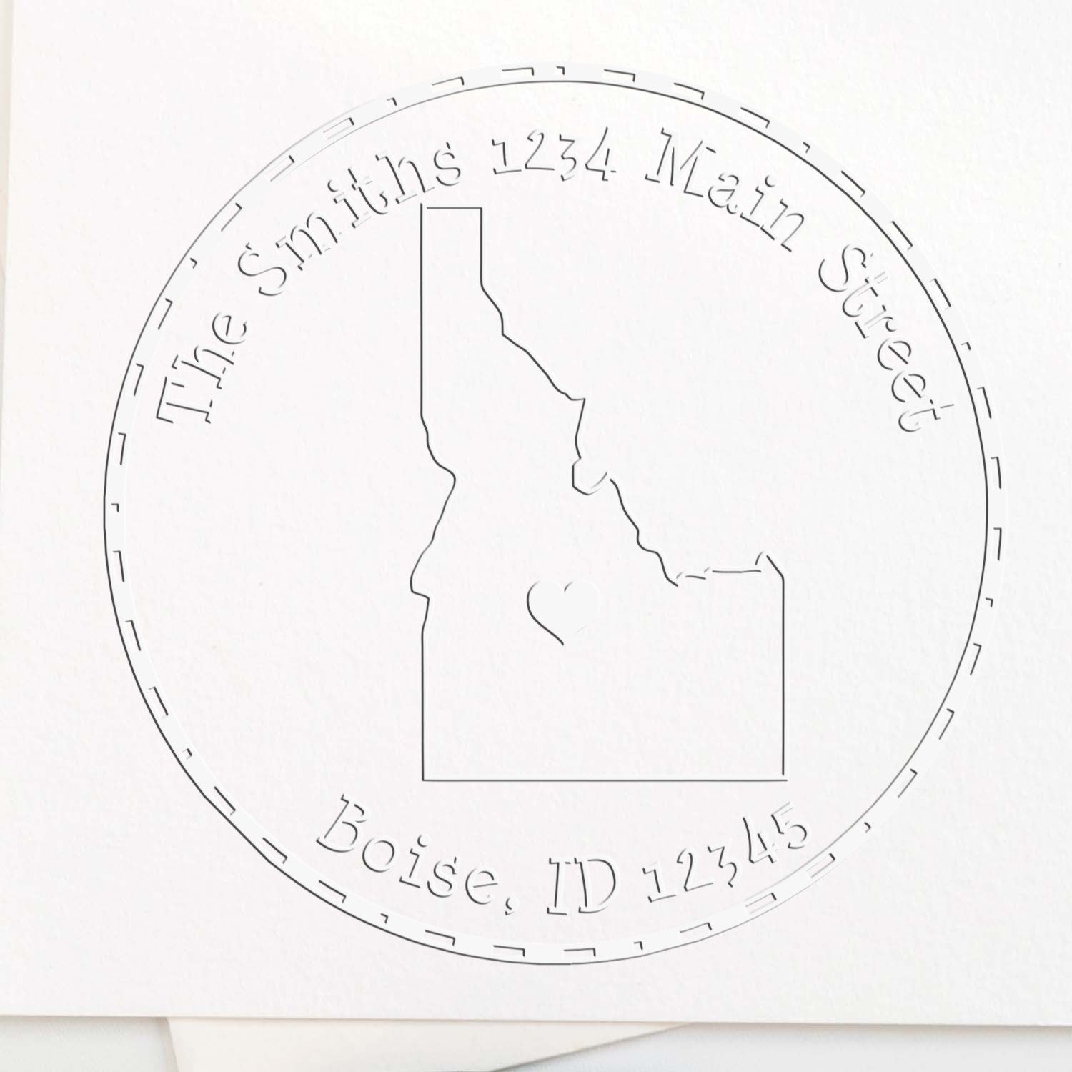 Soft ID State Love Customized Home Address Embosser Seal