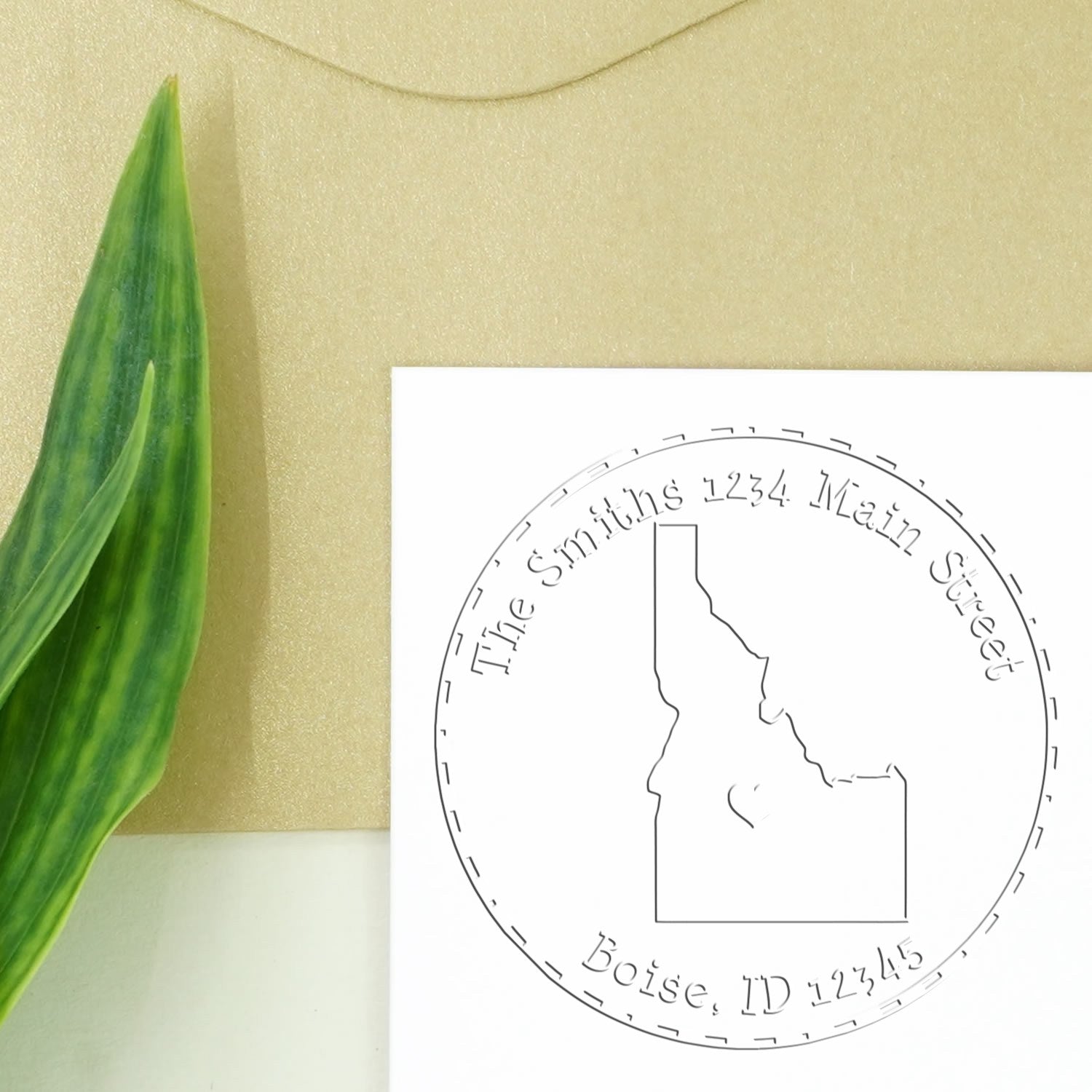 Soft ID State Love Customized Home Address Embosser Seal