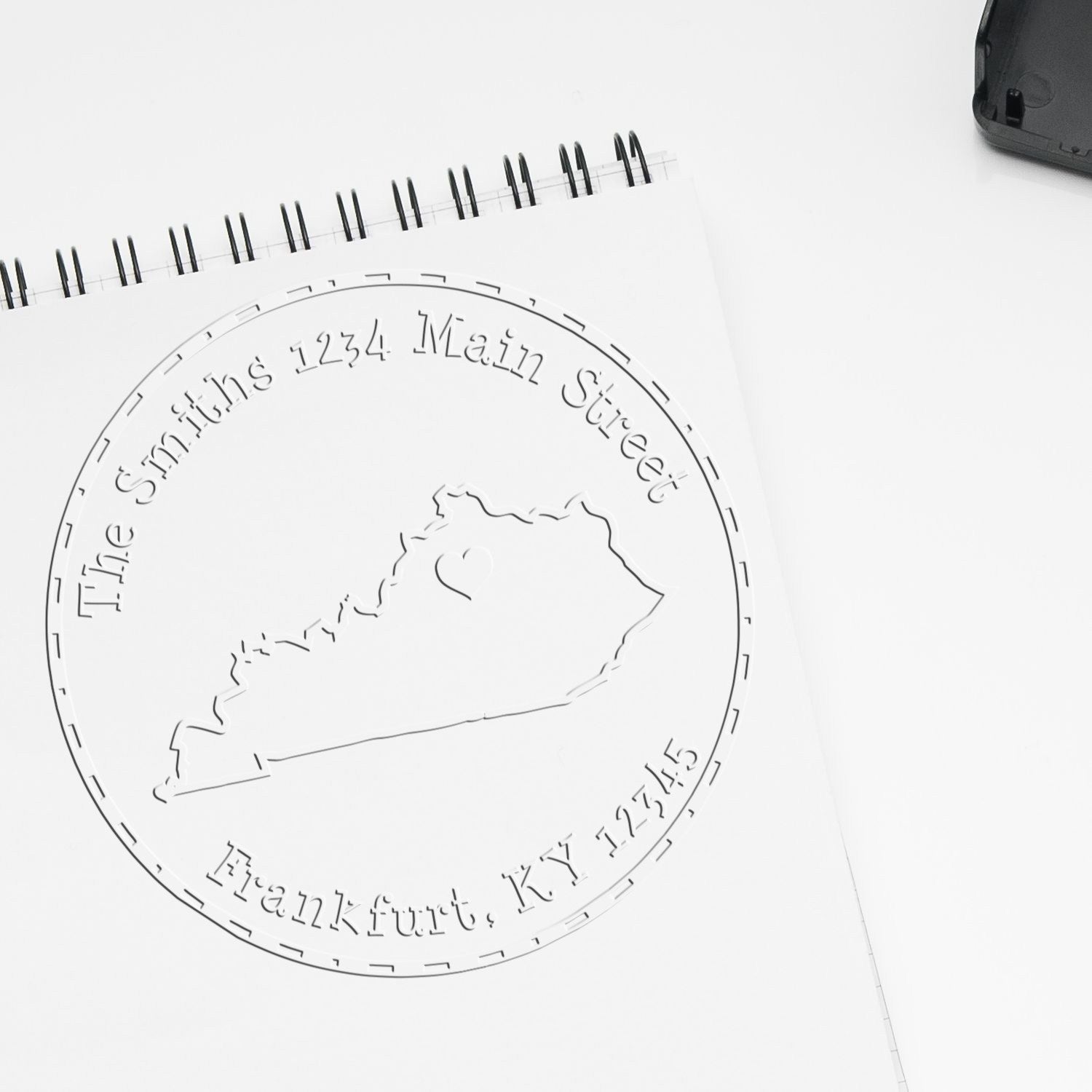 Soft KY State Love Customized Home Address Embossing Seal
