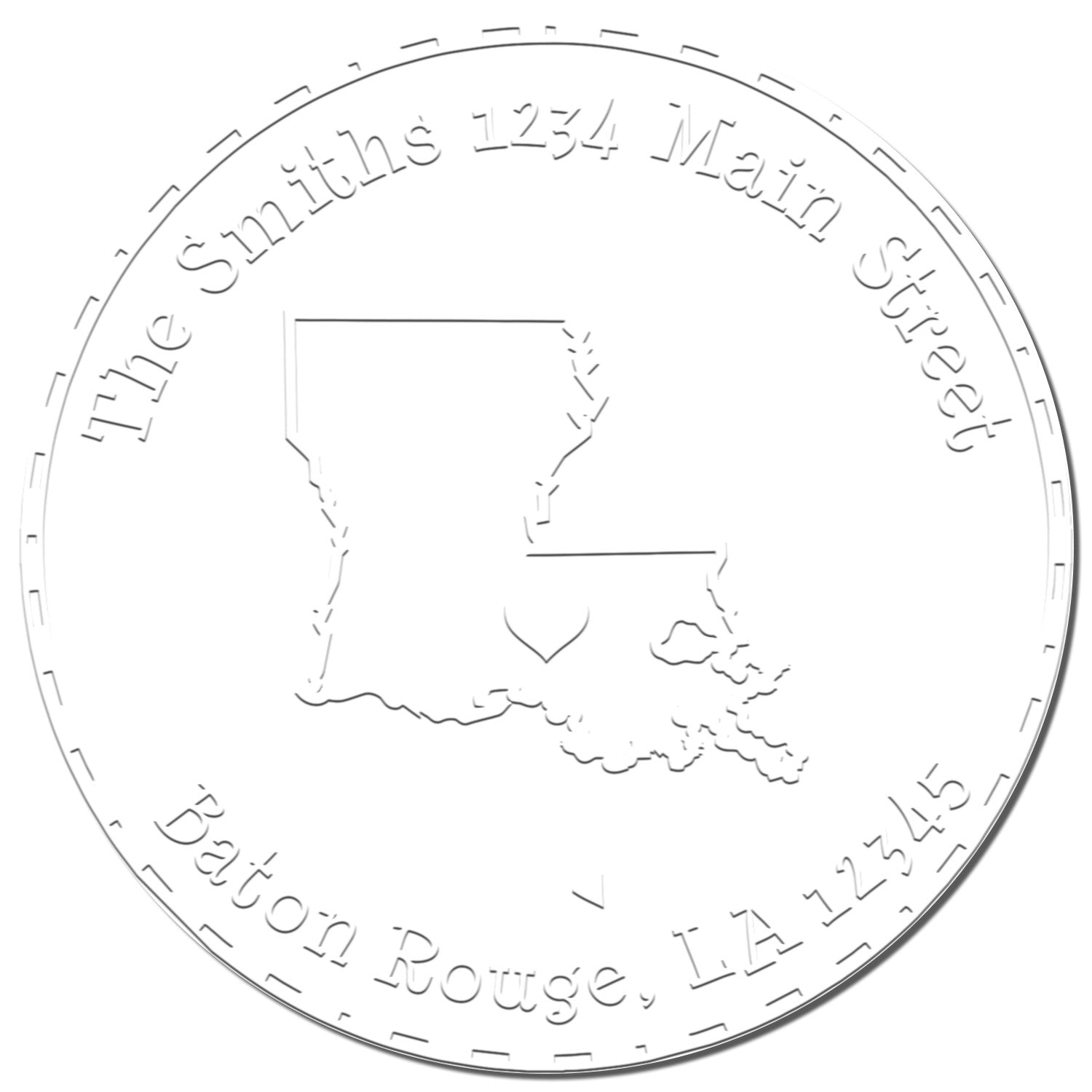 Hybrid Louisiana Personalizable Return Address Embosser Seal Stamp - Engineer Seal Stamps