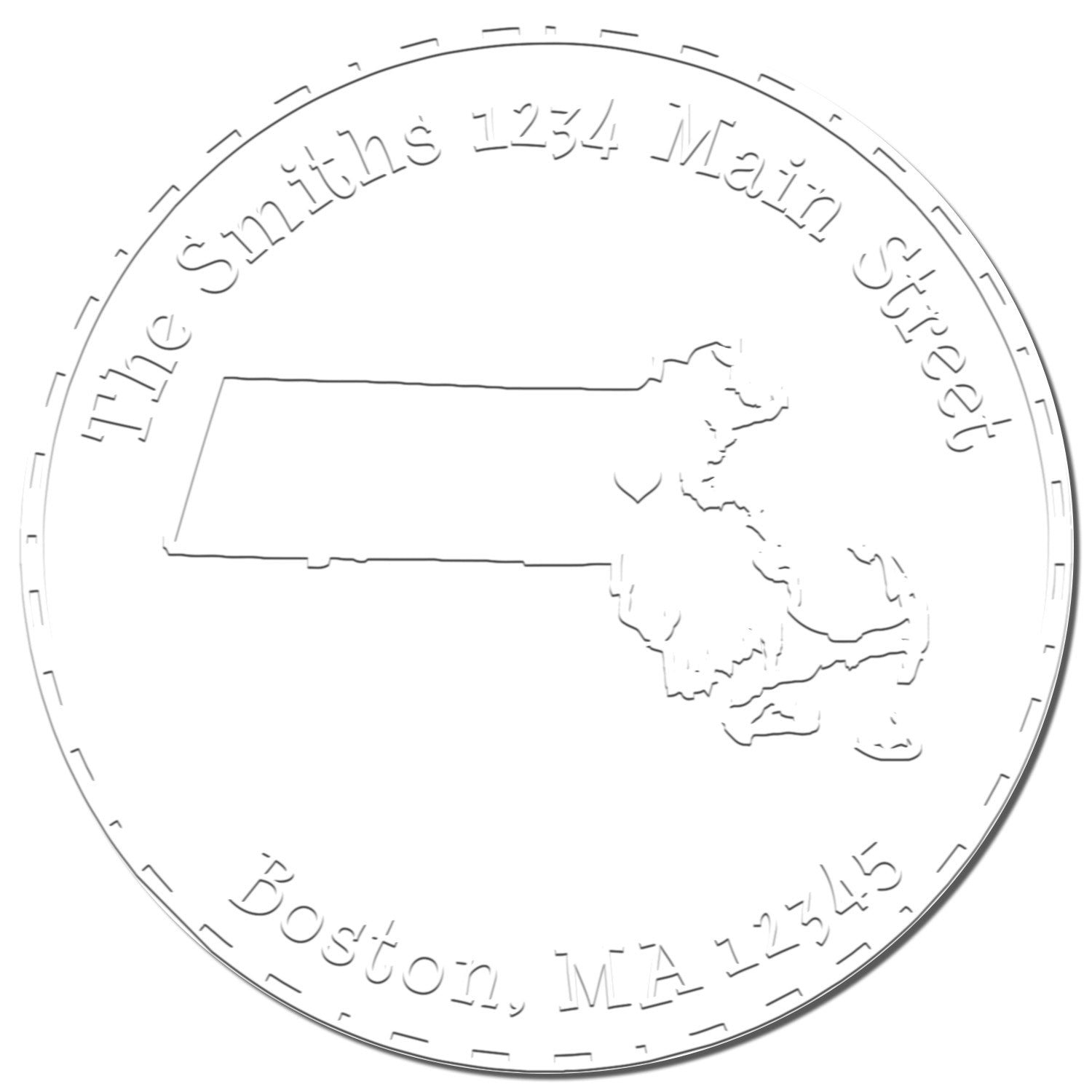 Soft MA State Love Customized Home Address Seal - Engineer Seal Stamps