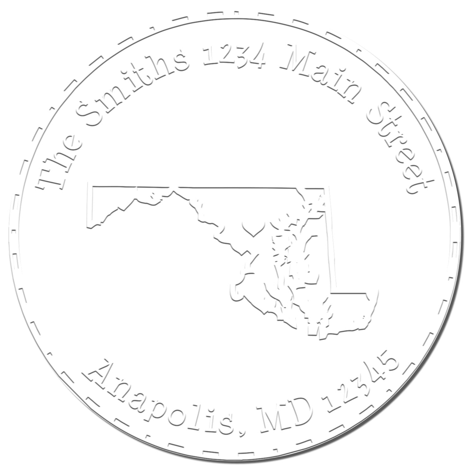 Soft MD State Love Customized Home Address Embosser Seal Stamp - Engineer Seal Stamps