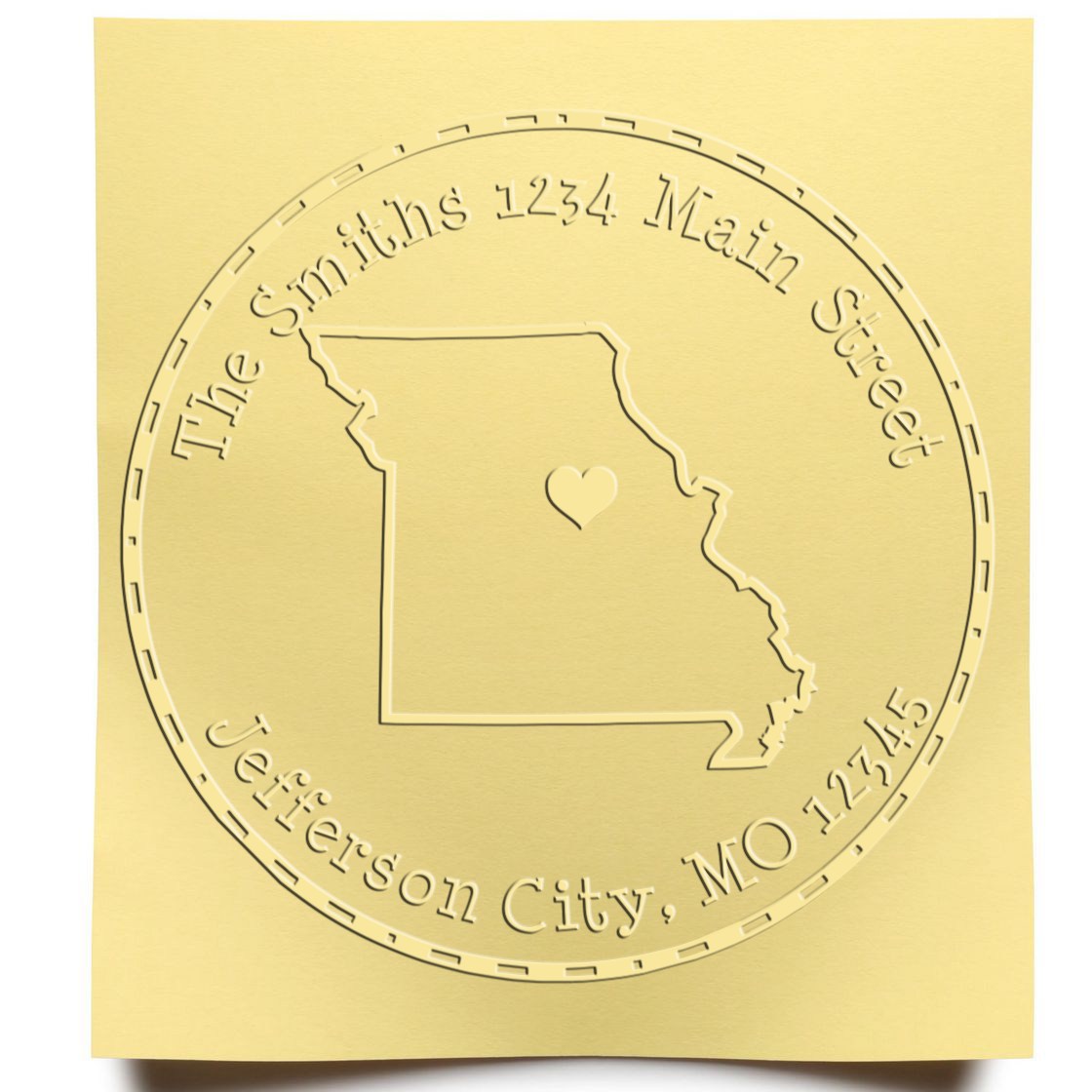 Soft MO State Love Customized Return Address Seal Embosser