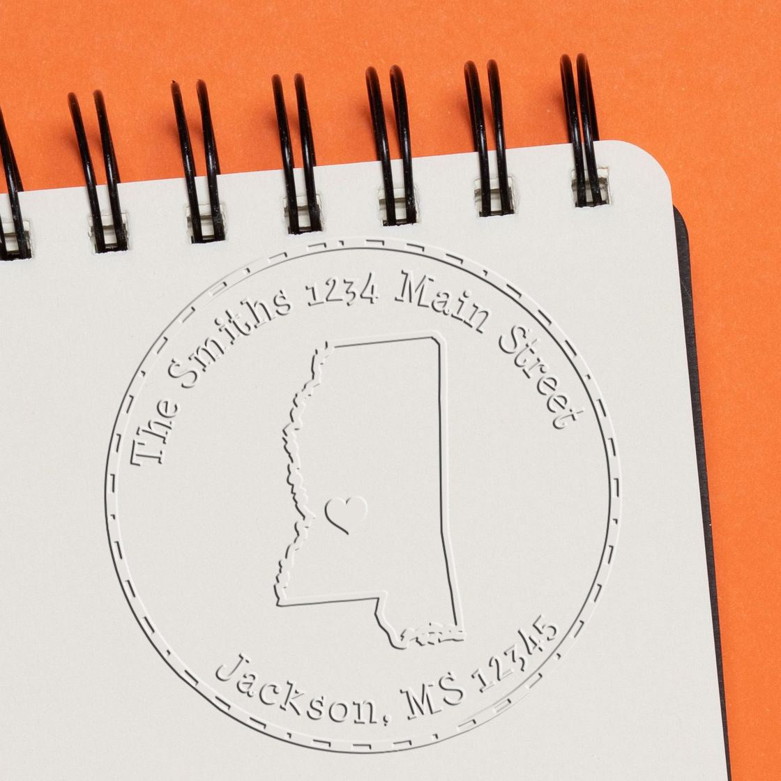 Soft MS State Love Customized Return Address Embosser Seal