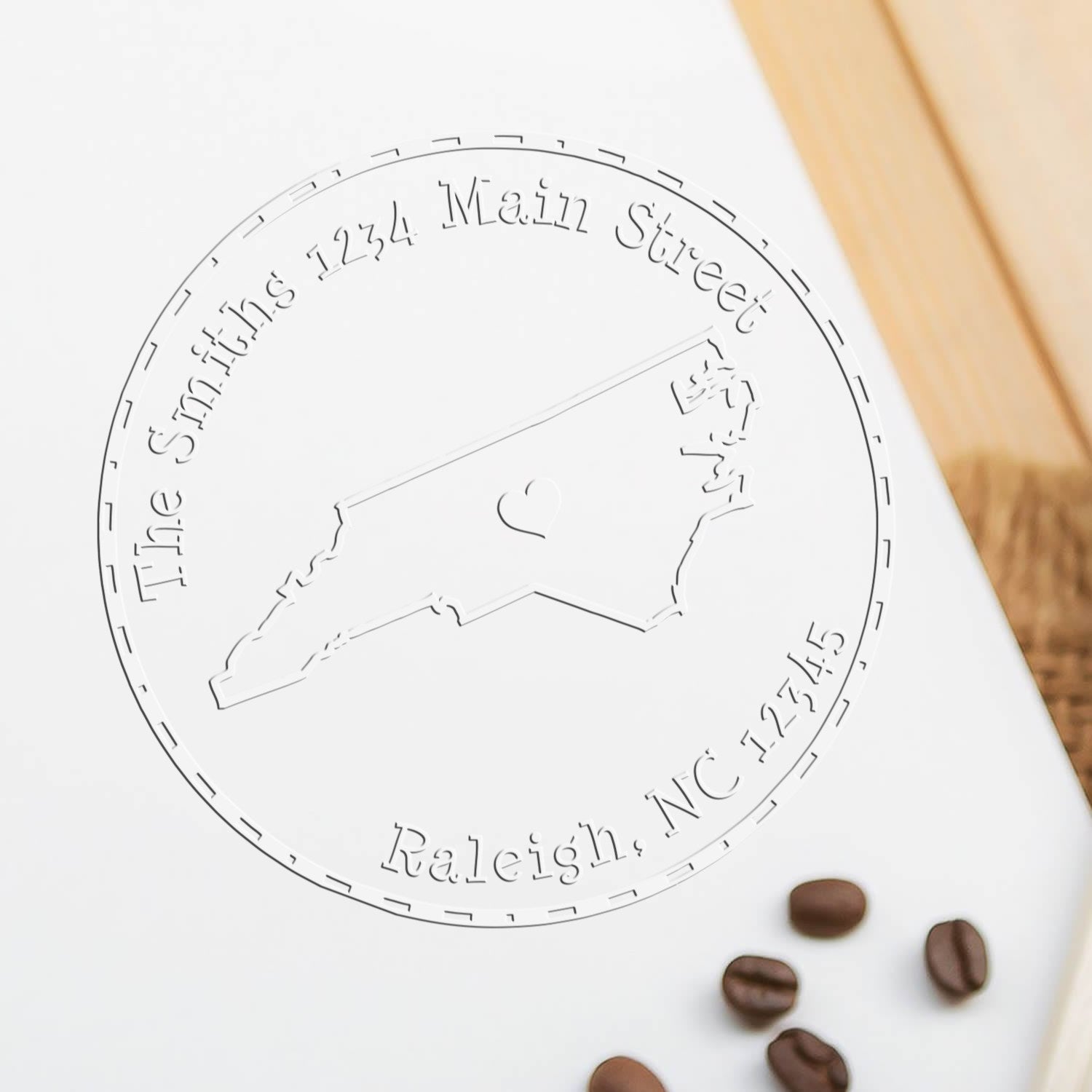 Hybrid North Carolina Personalizable Mail Address Embosser - Engineer Seal Stamps