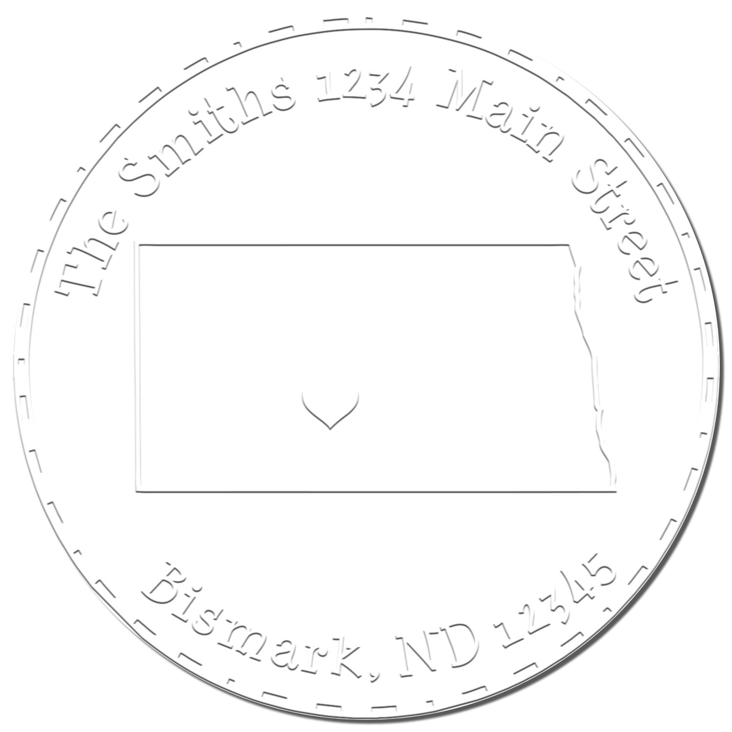 Soft ND State Love Customized Return Address Seal Stamp - Engineer Seal Stamps