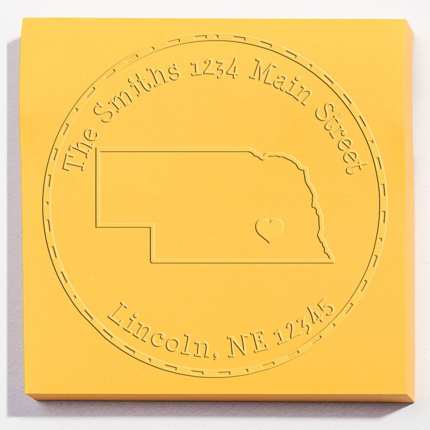 Soft NE State Love Customized Return Address Seal Stamp Embosser