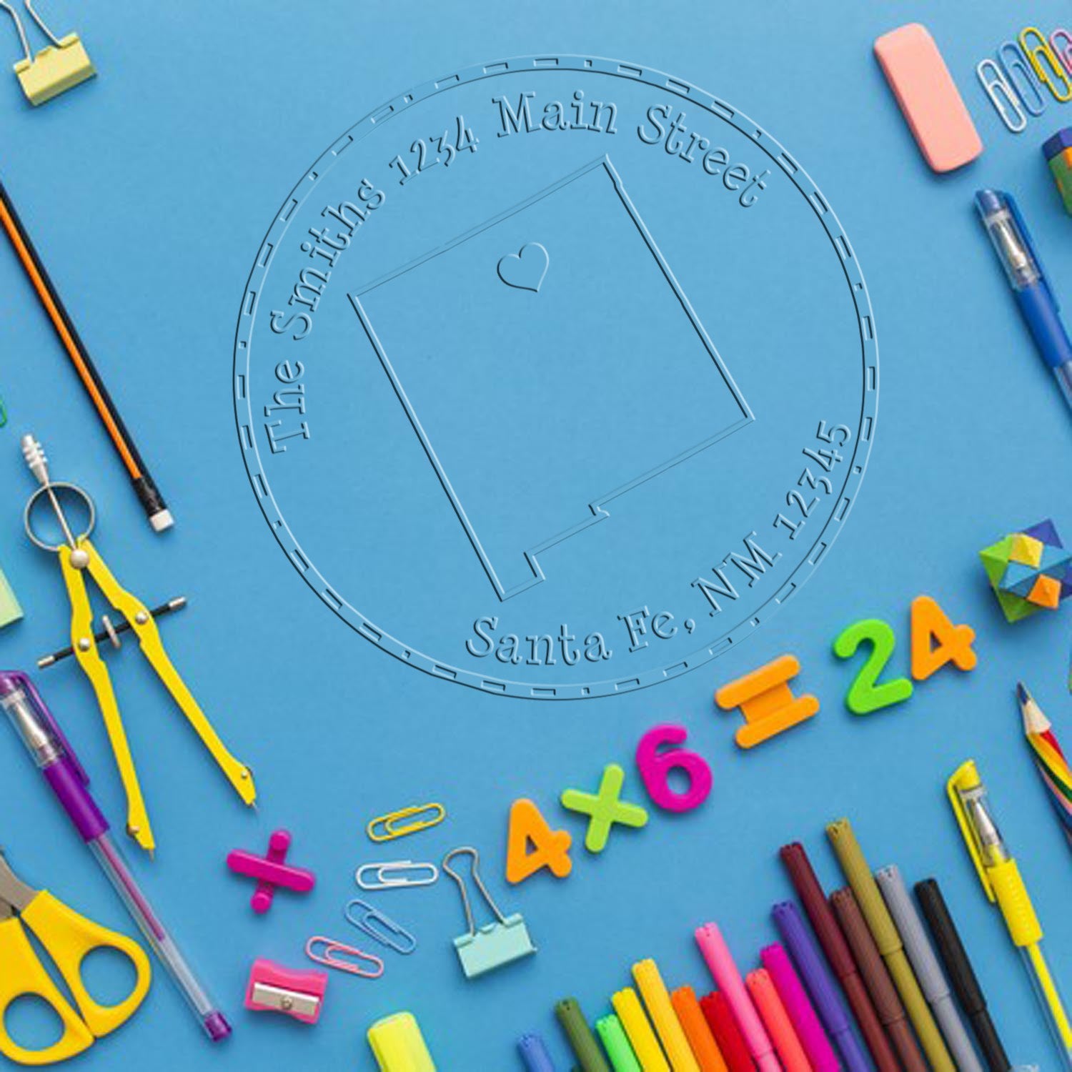 Hybrid New Mexico Personalizable Address Return Seal - Engineer Seal Stamps