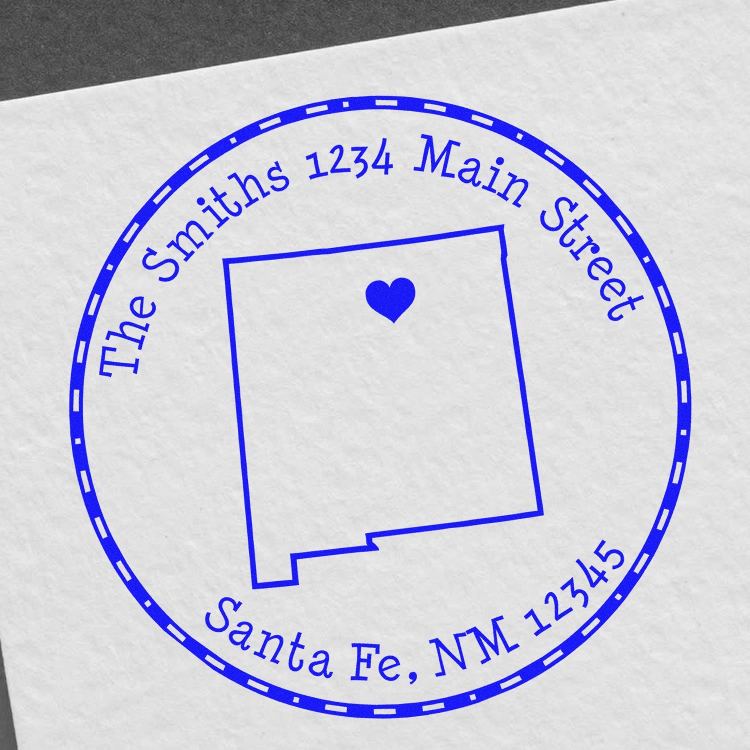 Self-Inking Round New Mexico State Luv Address Stamp - Engineer Seal Stamps