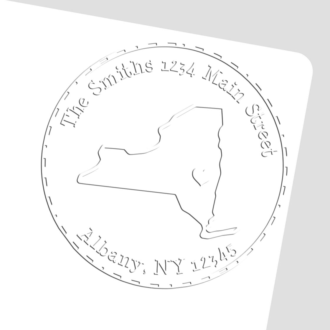 NY State Love Desk Handcrafted Home Address Embossed Stamp - Engineer Seal Stamps