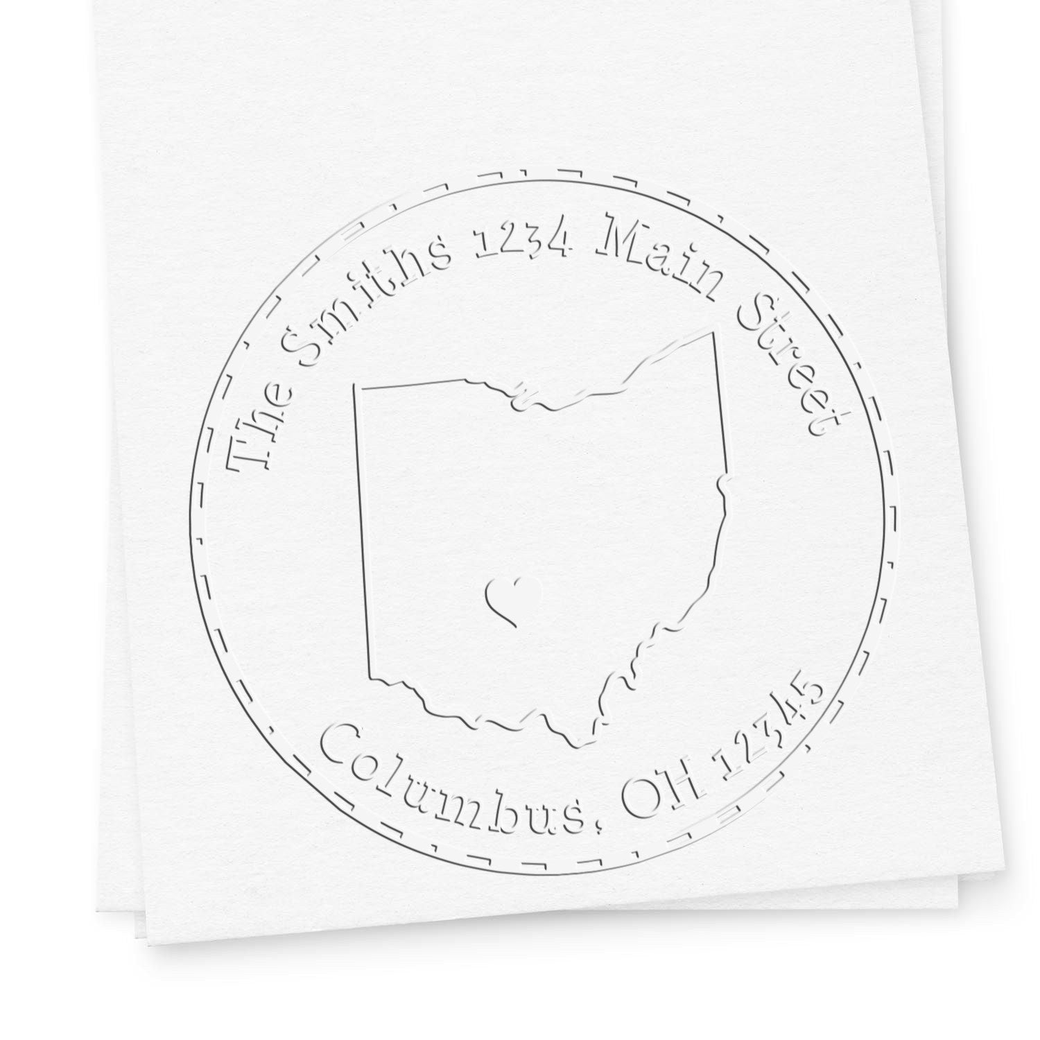 Soft OH State Love Customized Address Return Embosser