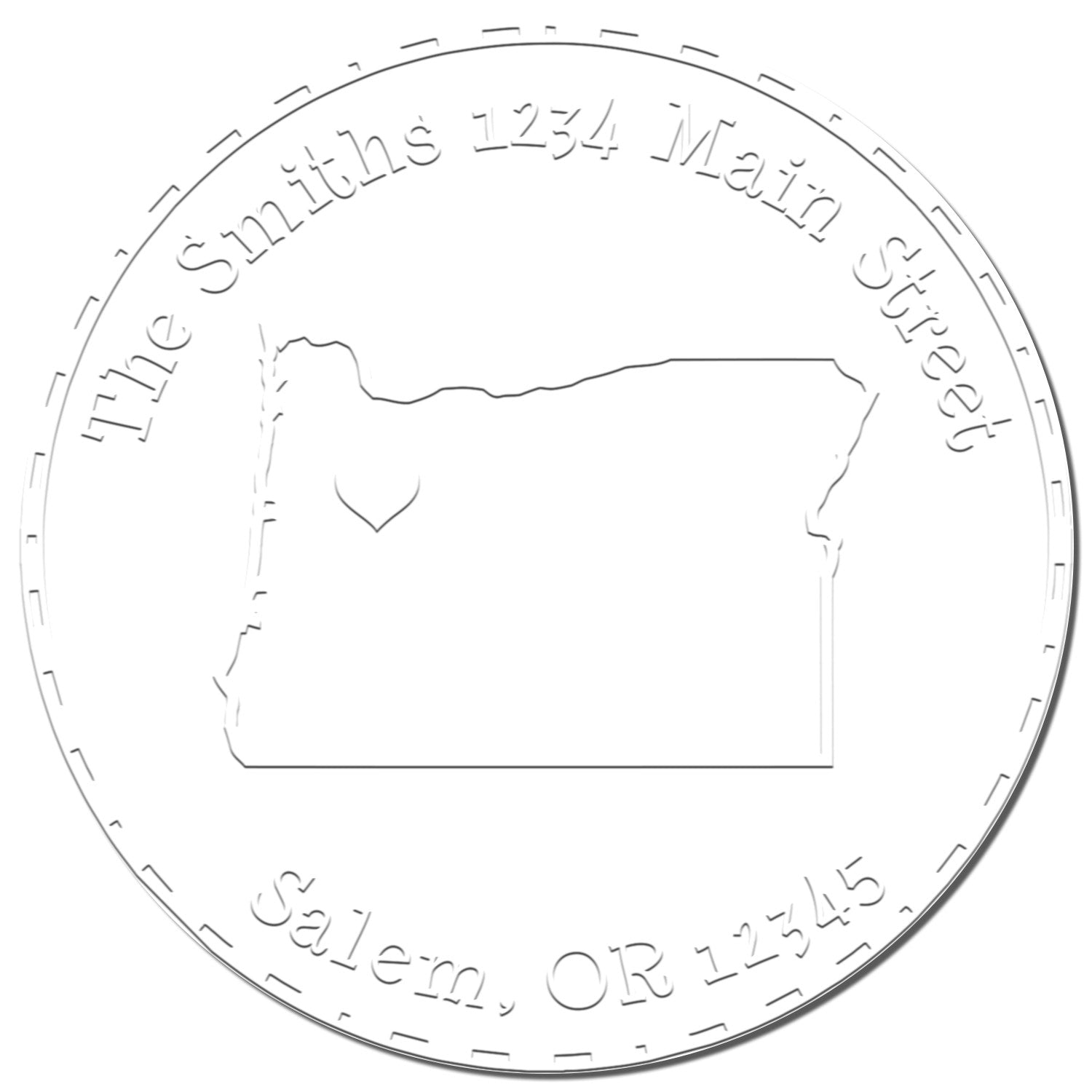 OR State Love Desk Handcrafted Return Address Embosser - Engineer Seal Stamps