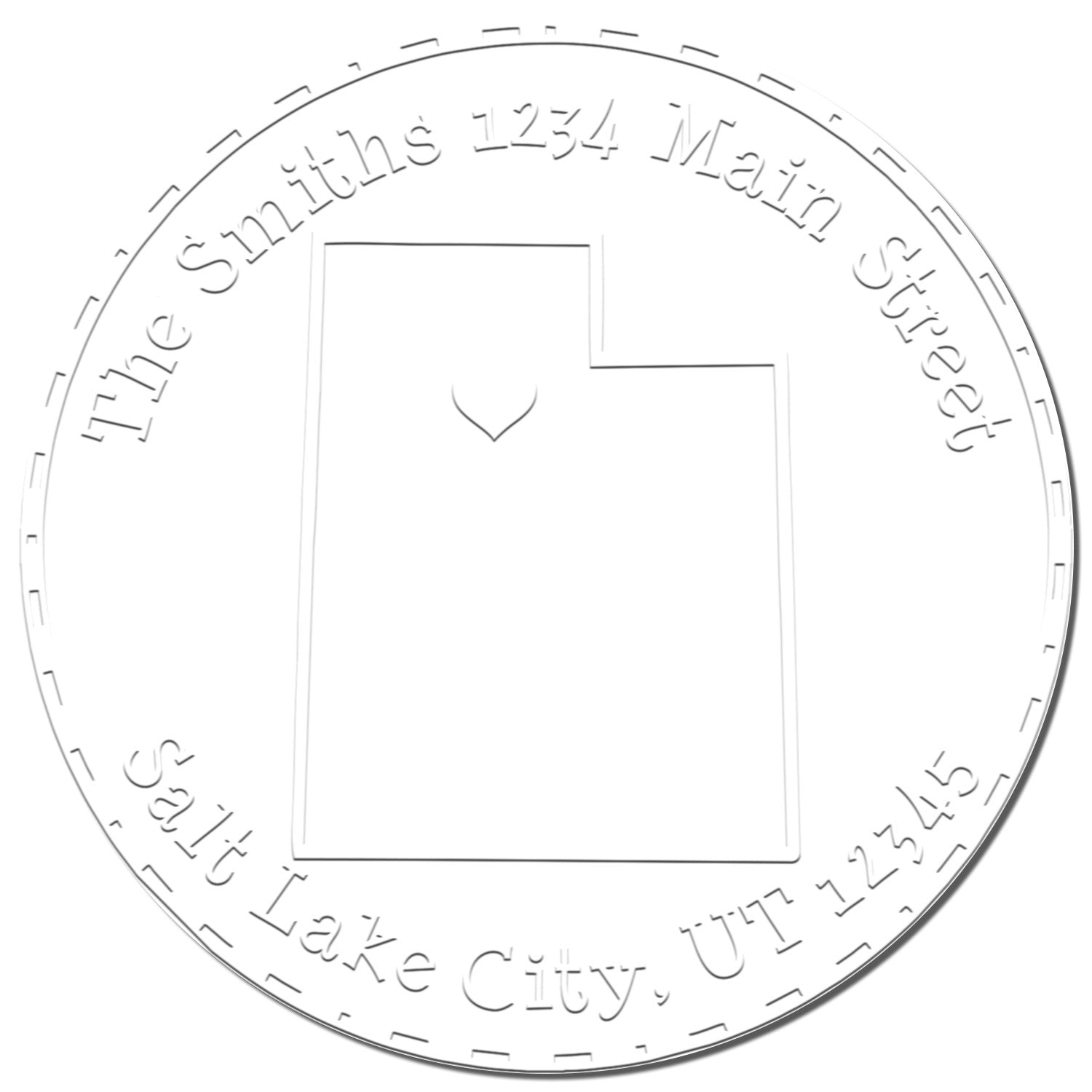 Hybrid Utah Personalizable Mail Address Seal Stamp - Engineer Seal Stamps